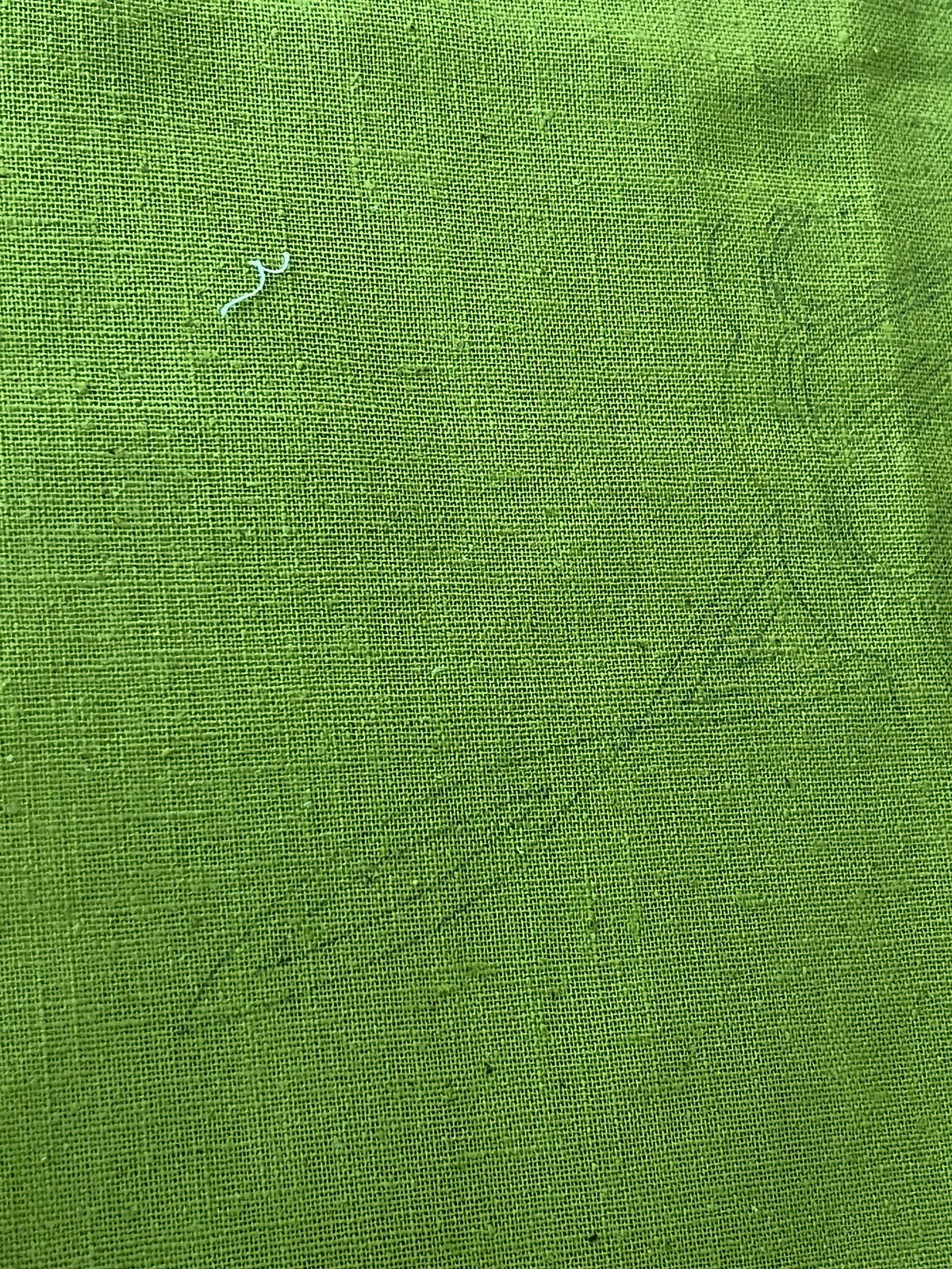 Vtg Green Linen Butterfly Pillow Cover Stamped for Embroidery Crewel Needlepoint