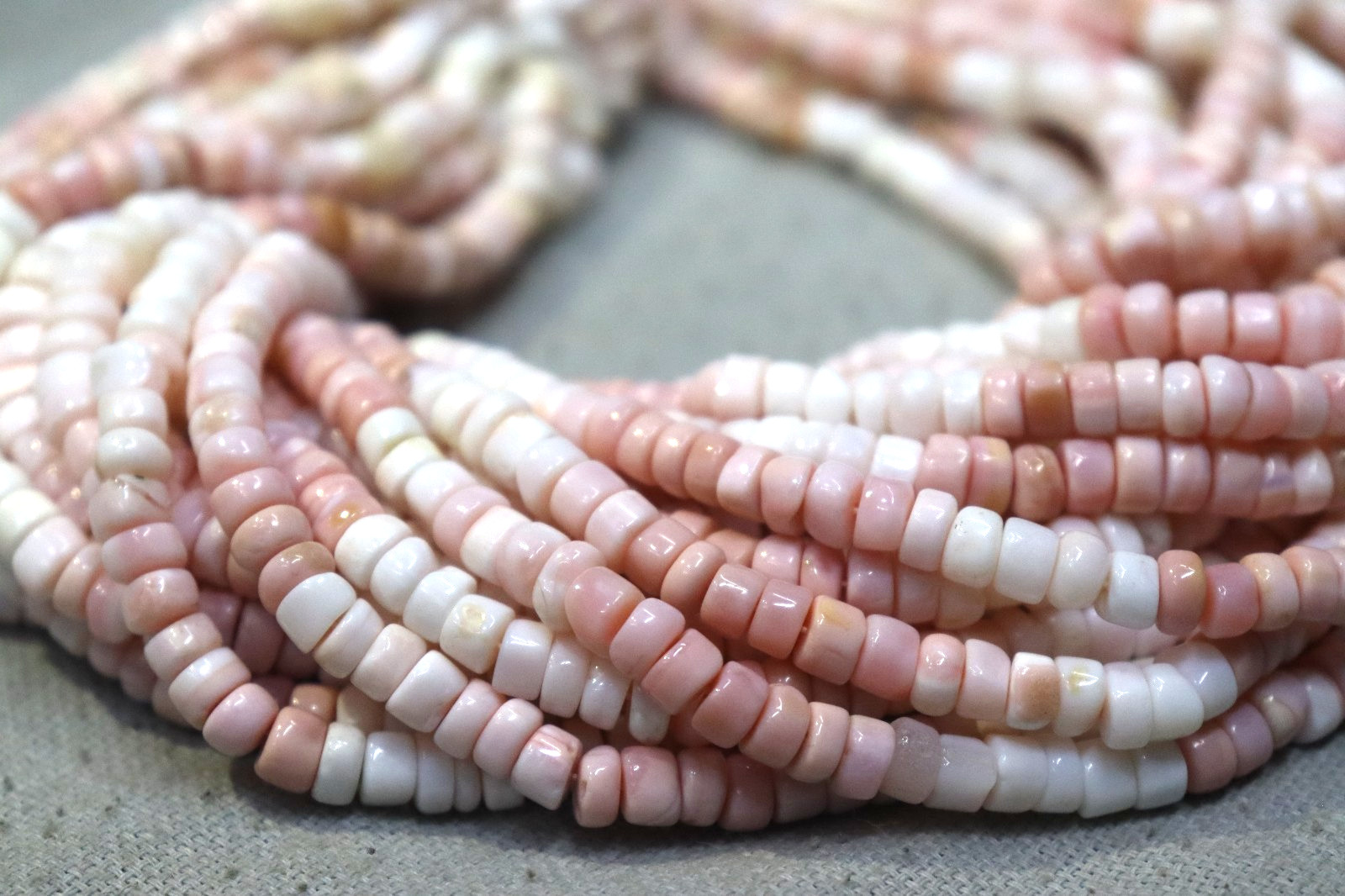 Natural Pink Opal Rondelle Beads – Gemstone Jewelry Making Supplies