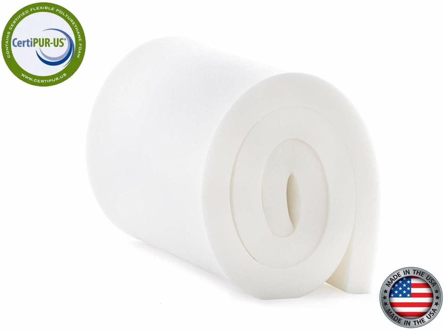 HIGH DENSITY UPHOLSTERY FOAM CUSHION 2″x24″x80″ 46ILD “FIRM” CertiPUR-US
