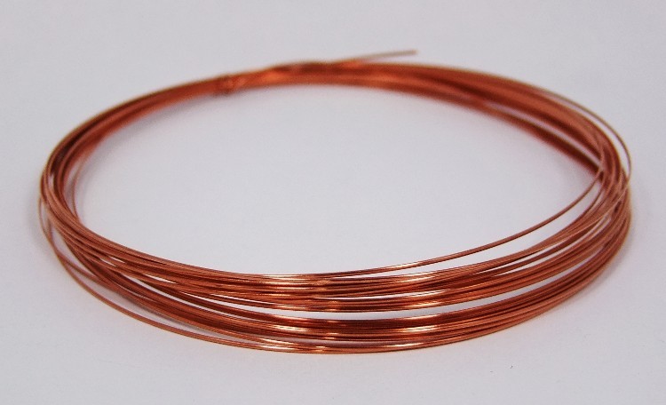 Half Round 1/2 Hard 18 GA Copper Crafters and Jewelry Makers Wire 25′