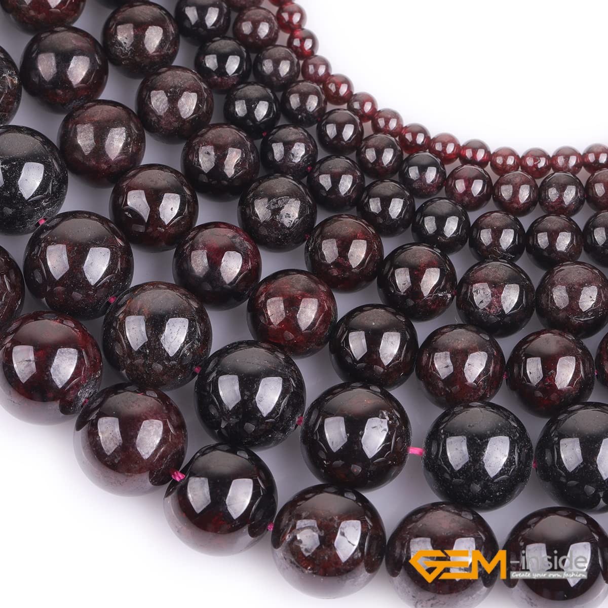 Gem-Inside Create Your Own Fashion Gem-Inside Natural 15Mm Dark Red Garnet