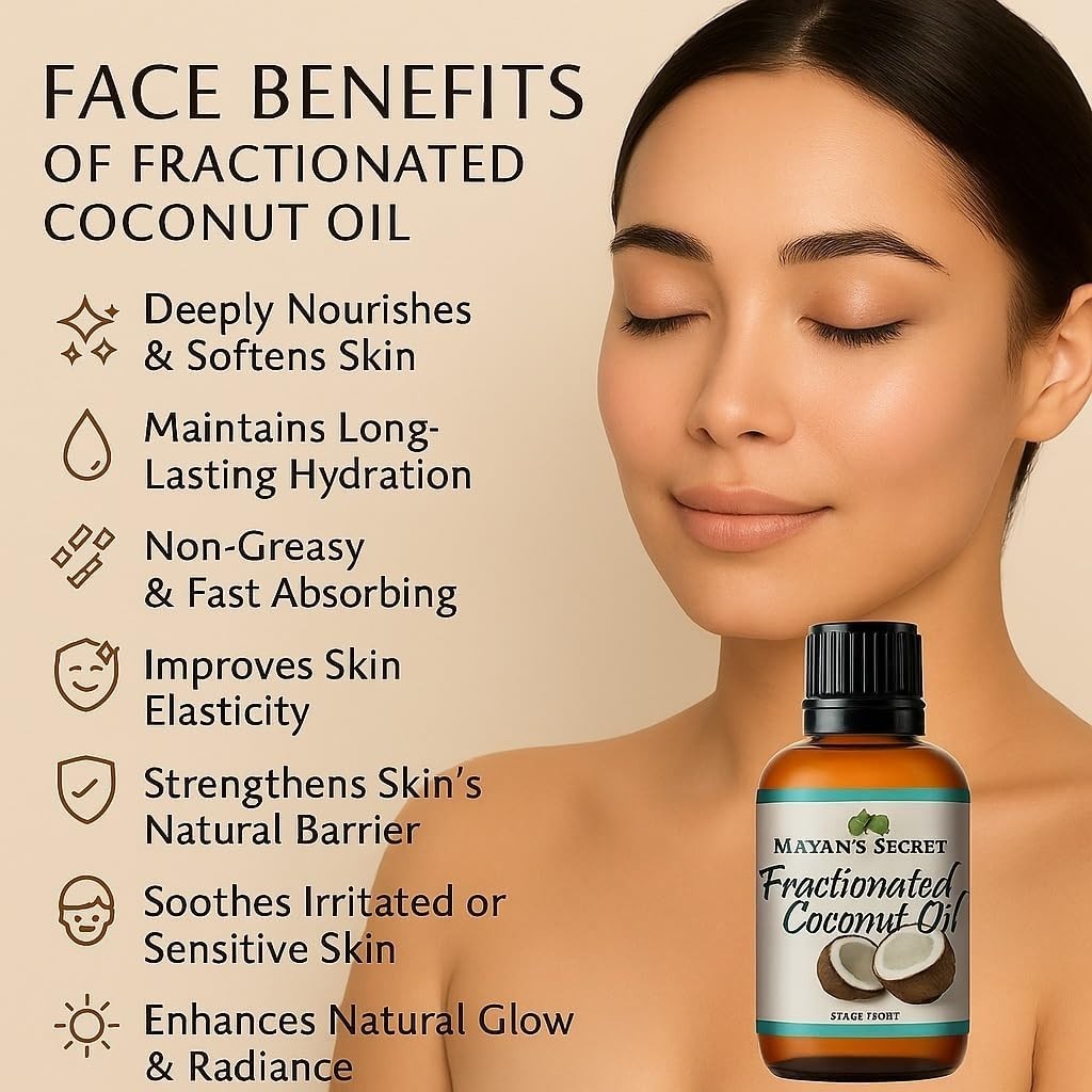 USDA CERTIFED ORGANIC FRACTIONATED COCONUT OIL COLD PRESSED 100% NATURAL