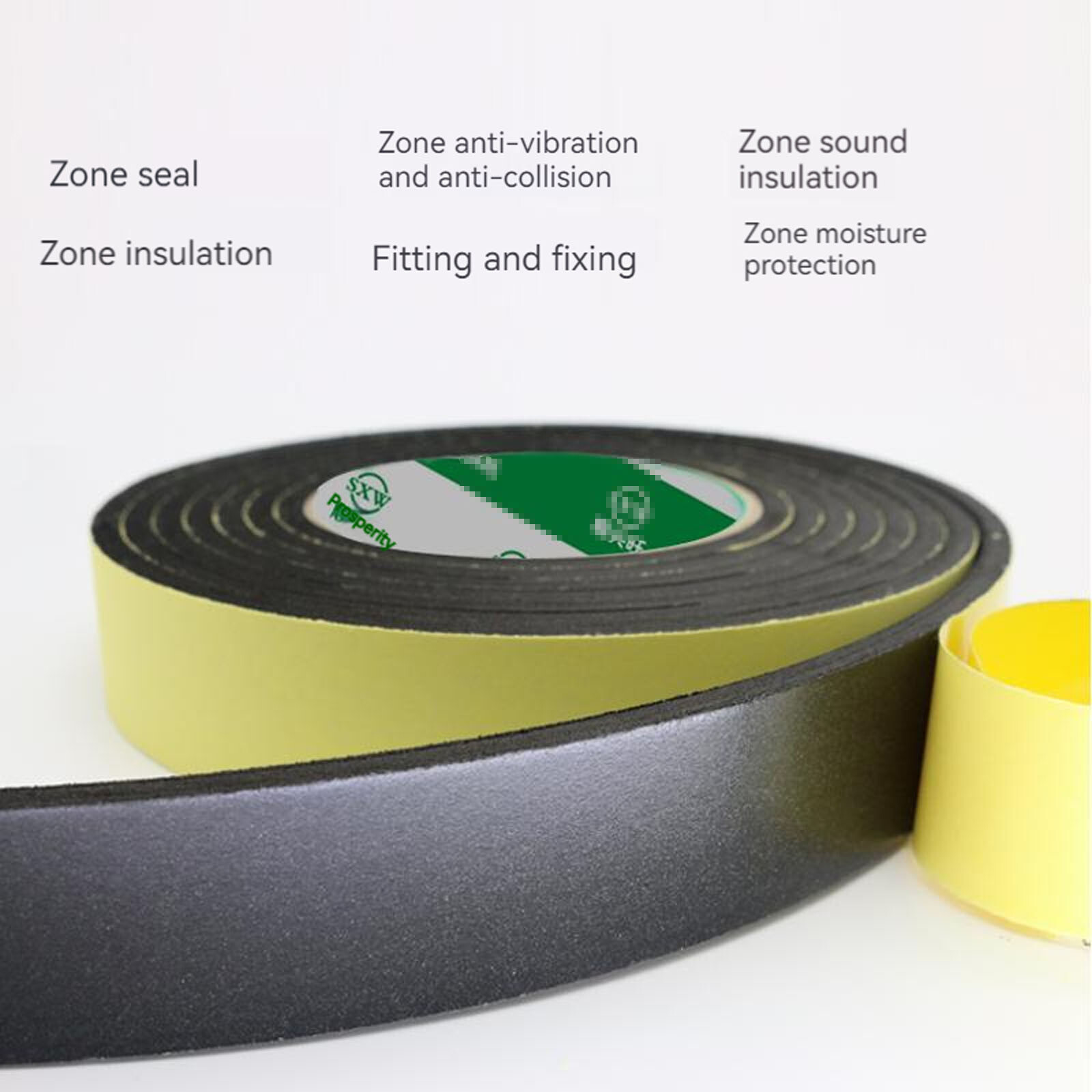 10x Eva Foam Adhesive Tape Single Sided 1, 2, 3, 5mm Thick Black Shockproof seal