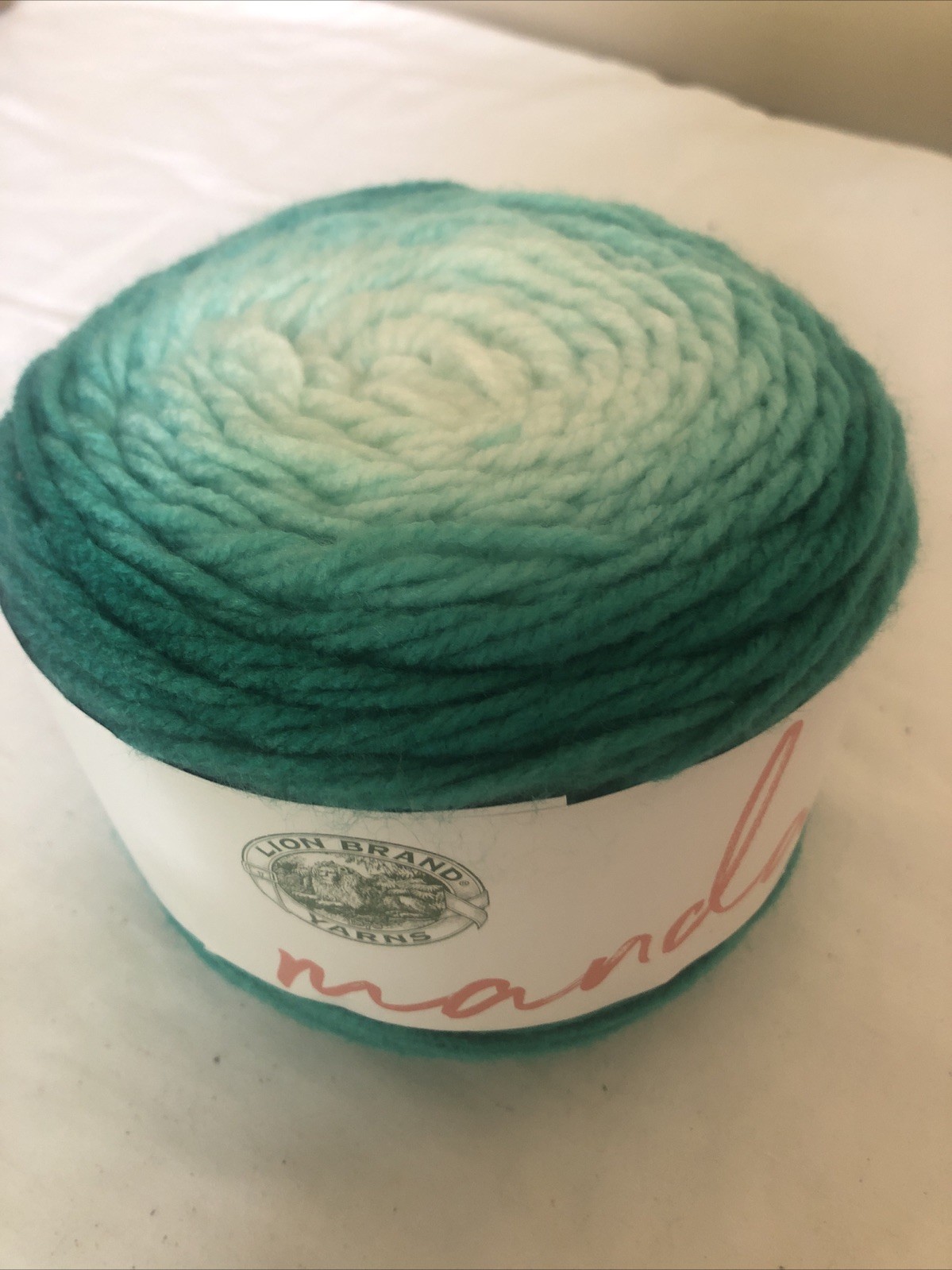 (3 Pack) Lion Brand Yarn 558-209BM Mandala Gradient Worsted Yarn, Seagreen