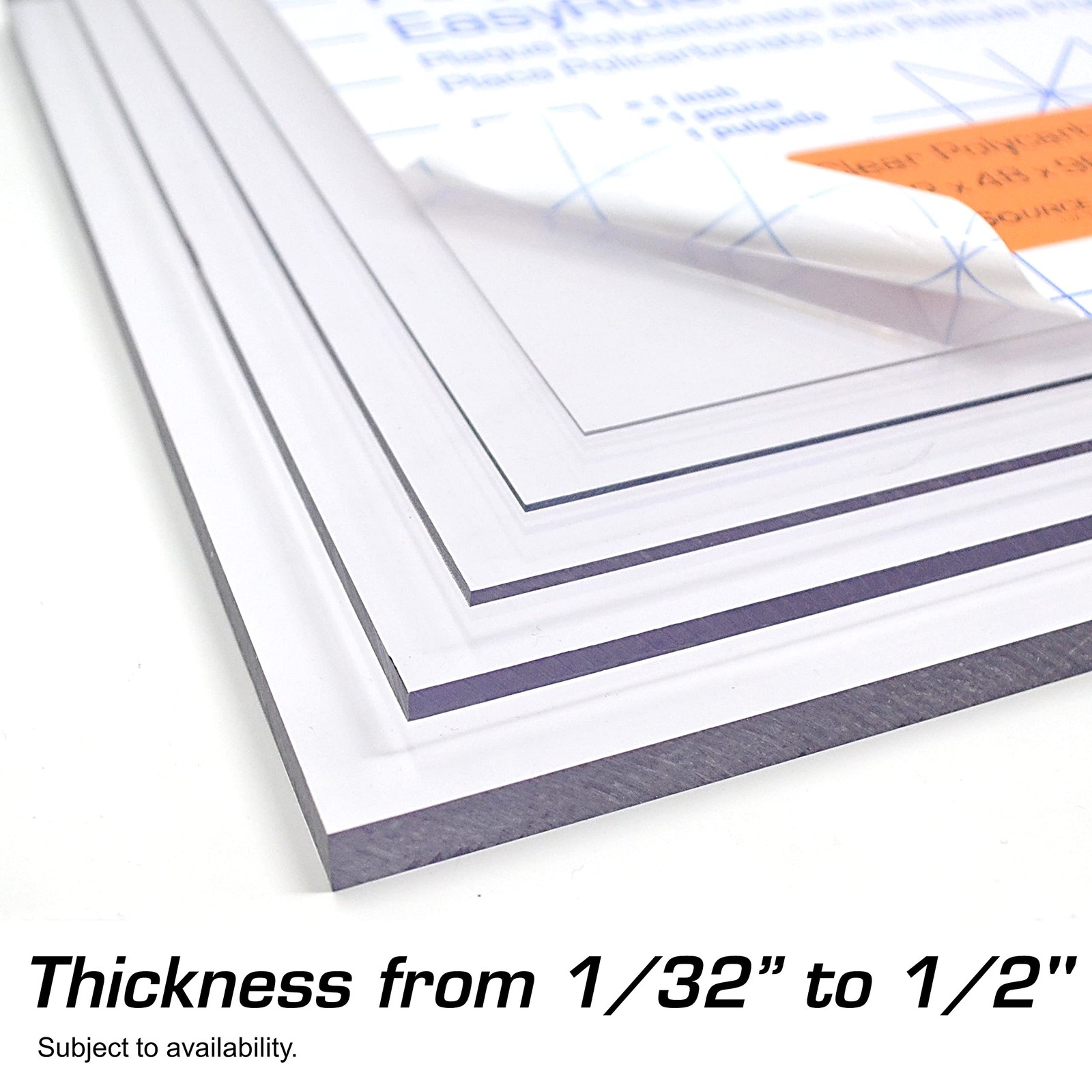 Smoke Grey Polycarbonate Plastic Sheet 12″ X X 0.0625″ Transparent