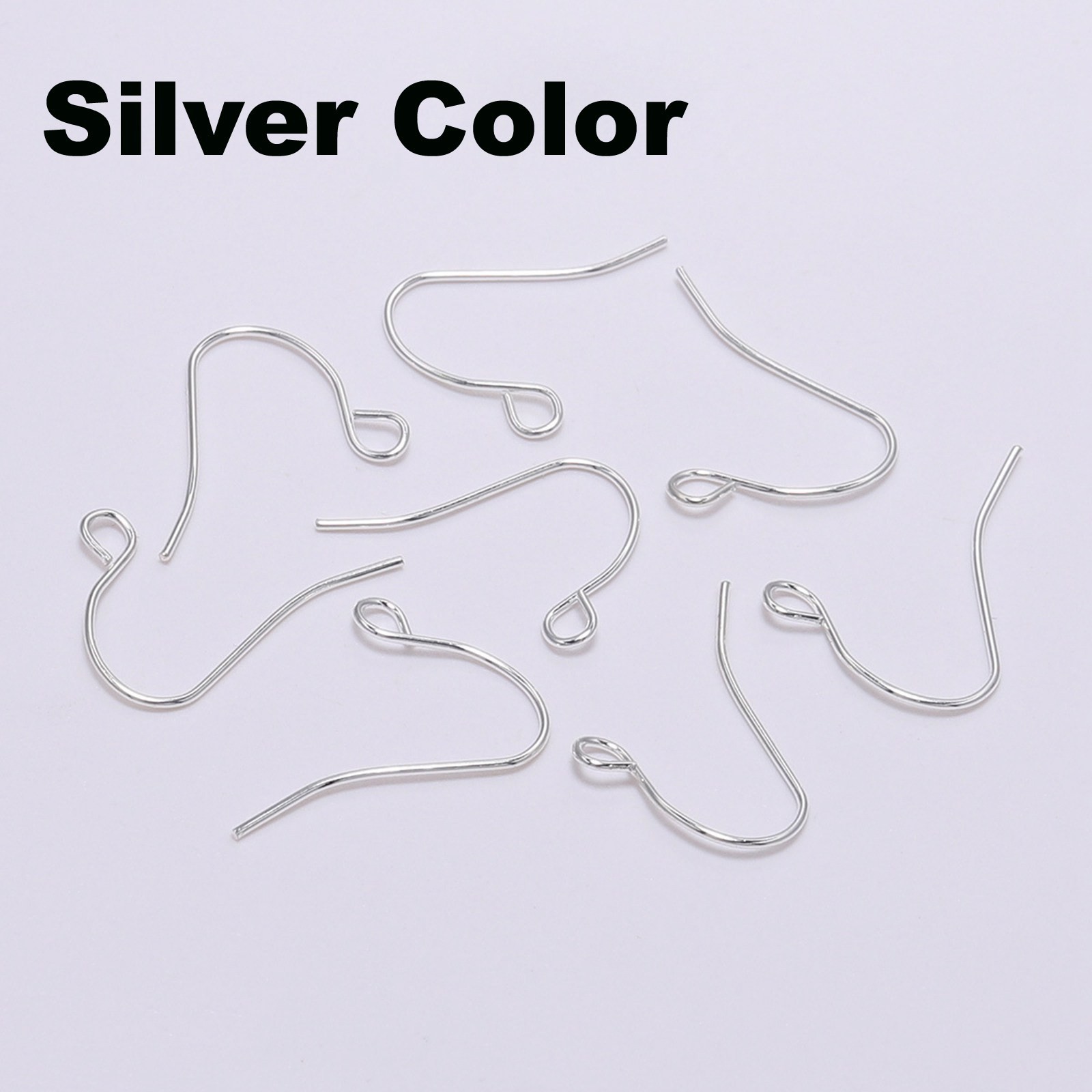 1000 Pcs Simple Fish Earring Hook Ear Wire French Hook Various Color Craft DIY