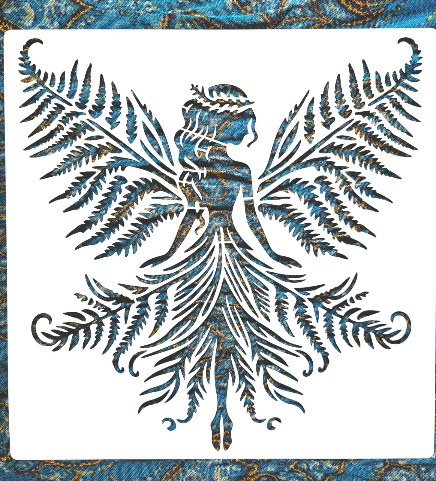Fern Wing Fairy – Detailed Painting Stencil – 10X10″ DIY Wall Art Pixie