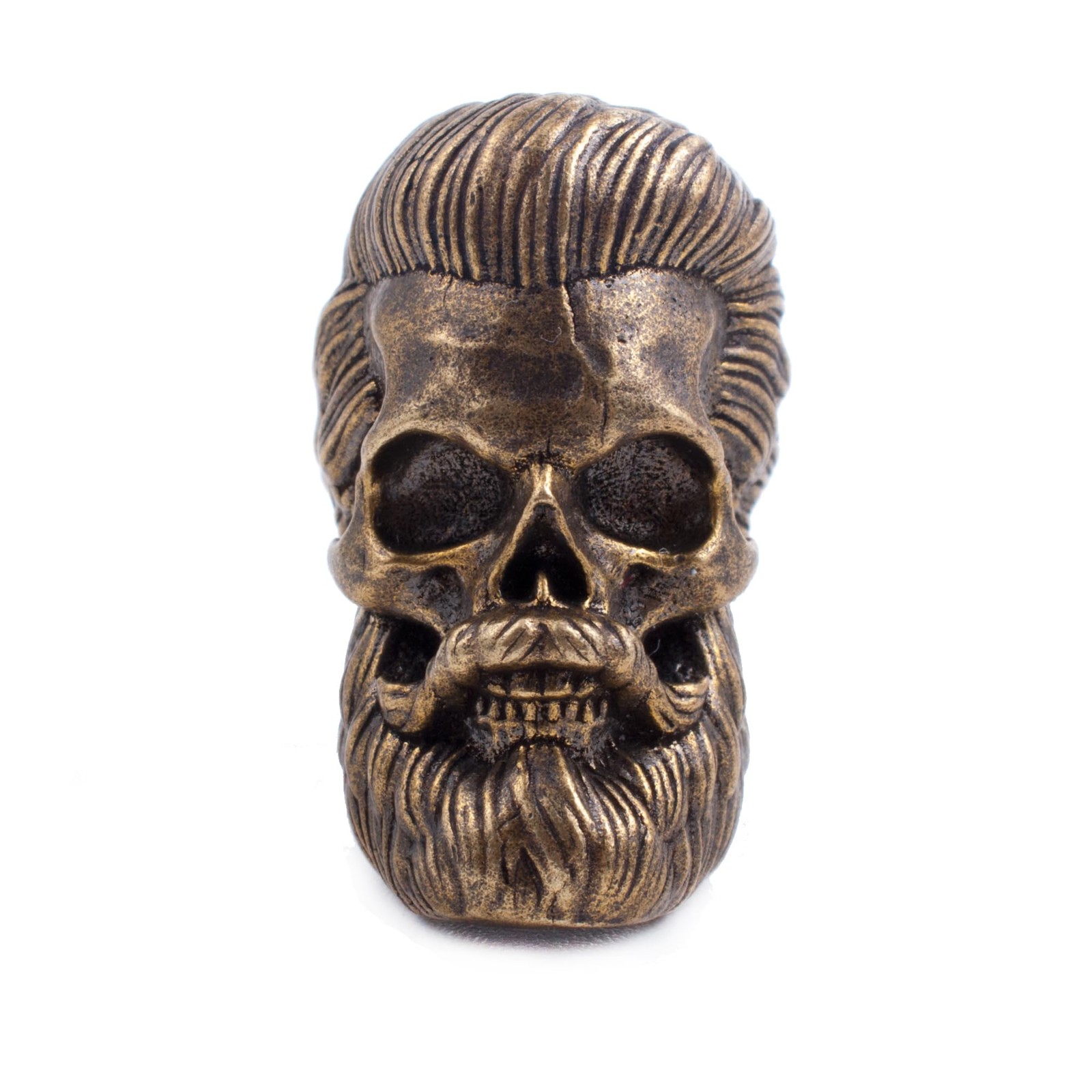 Skull Bead for Paracord, Lanyard, Keychains, Bronze Copper, 0.69 x 0.55 x 0.7