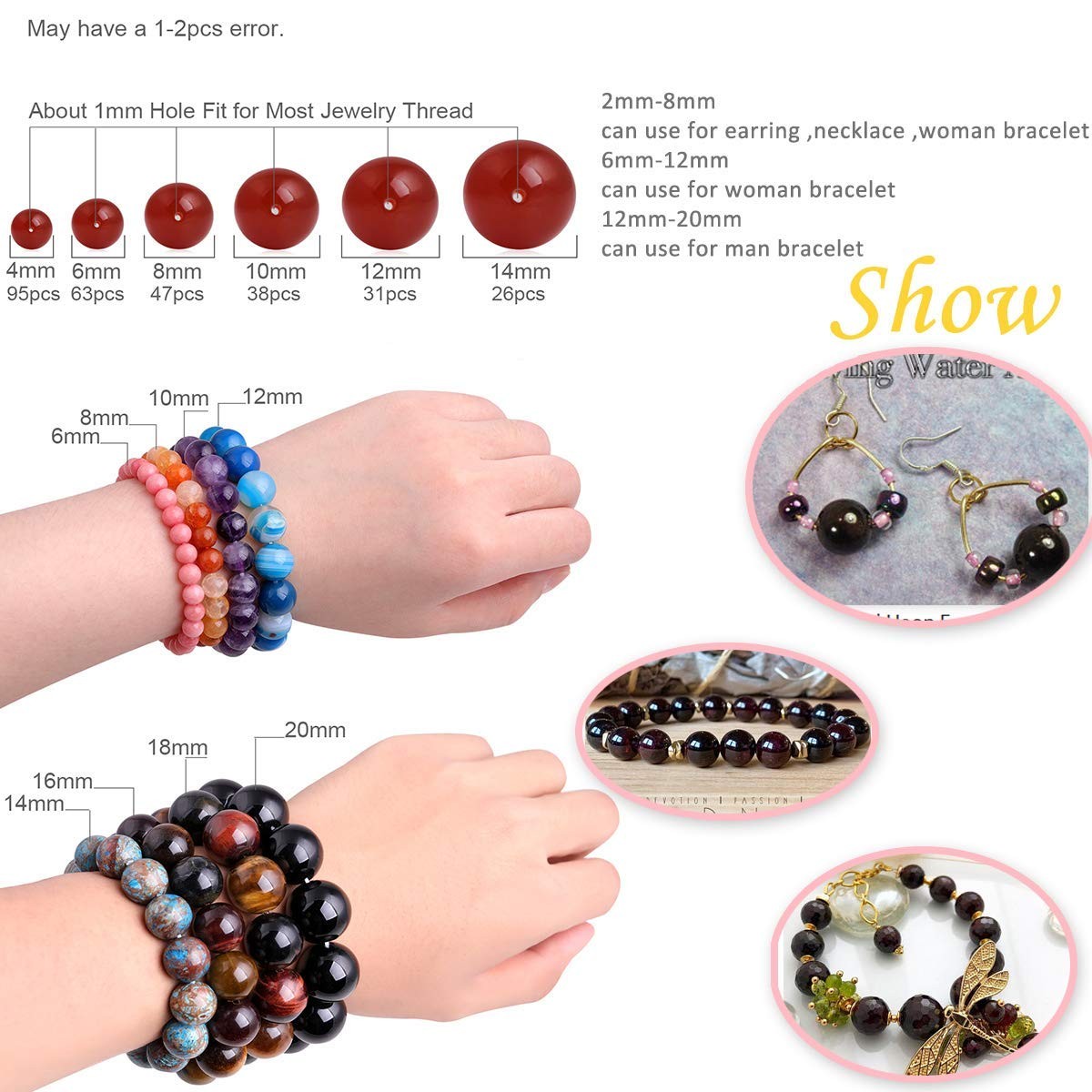 Gem-Inside Create Your Own Fashion Gem-Inside Natural 15Mm Dark Red Garnet