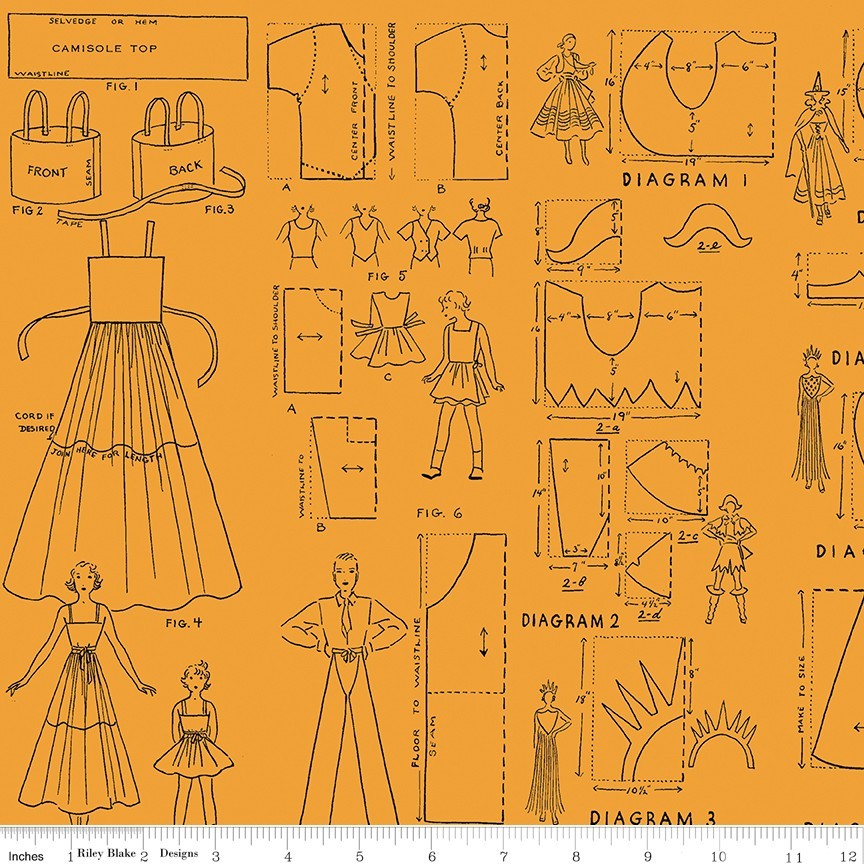 Costume makers Act 5″ x 5″ Squares Riley Blake $3.99 Ships ANY Amount Of Fabric