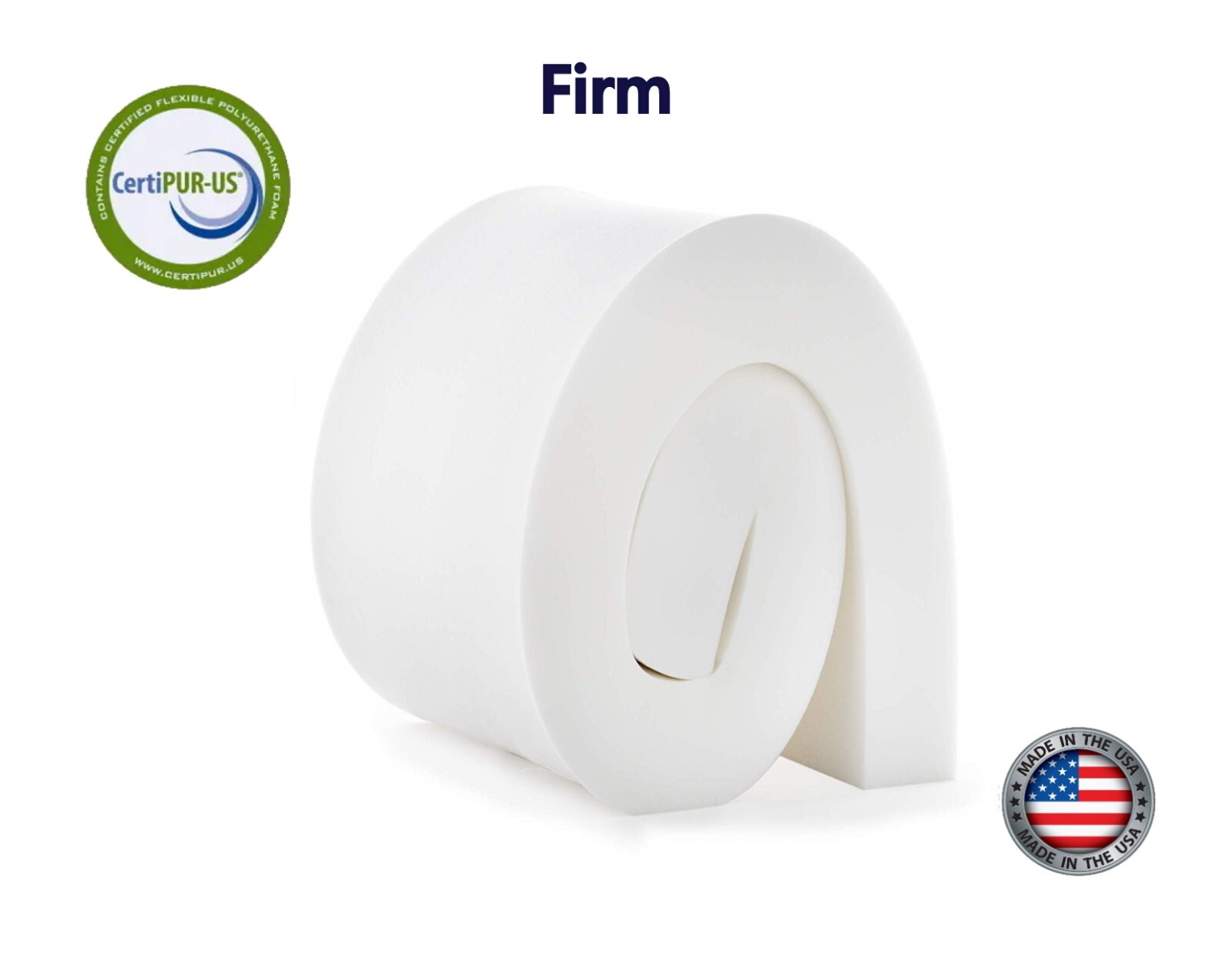 Upholstery Foam Cushion 4″x 24″x 80″ (Firm) 1.8 lb/per cubic ft density 48lb-ILD