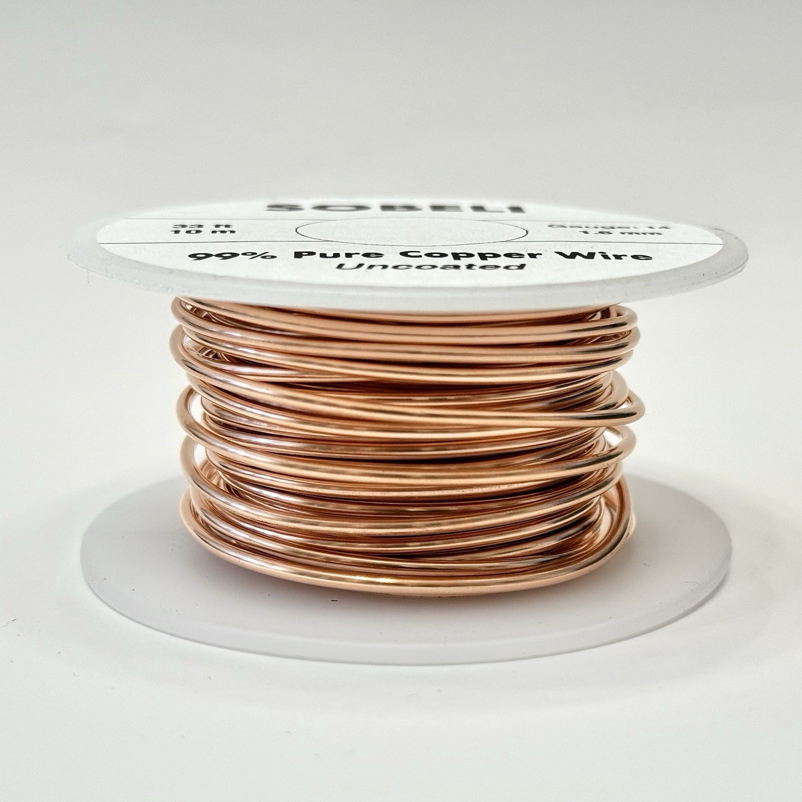 33ft Copper Wire Gauge 14 Electroculture Garden Jewelry Uncoated Soft 99.9% Pure