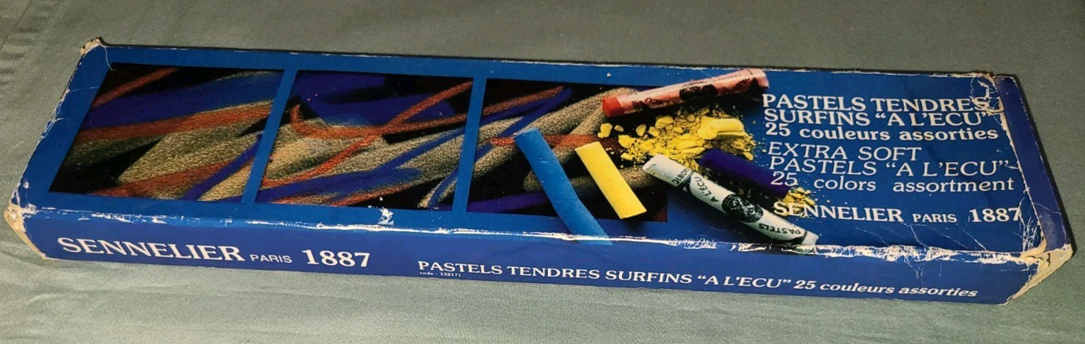 Vtg Sennelier Pastels Tendres Surfins “A L’Ecu” extra soft 25 asst colors 132171