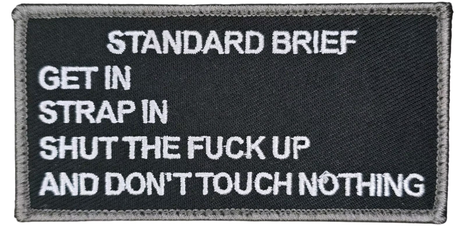 STANDARD BRIEF MILITARY ARMY SWAT TACTICAL HOOK MORALE PATCH