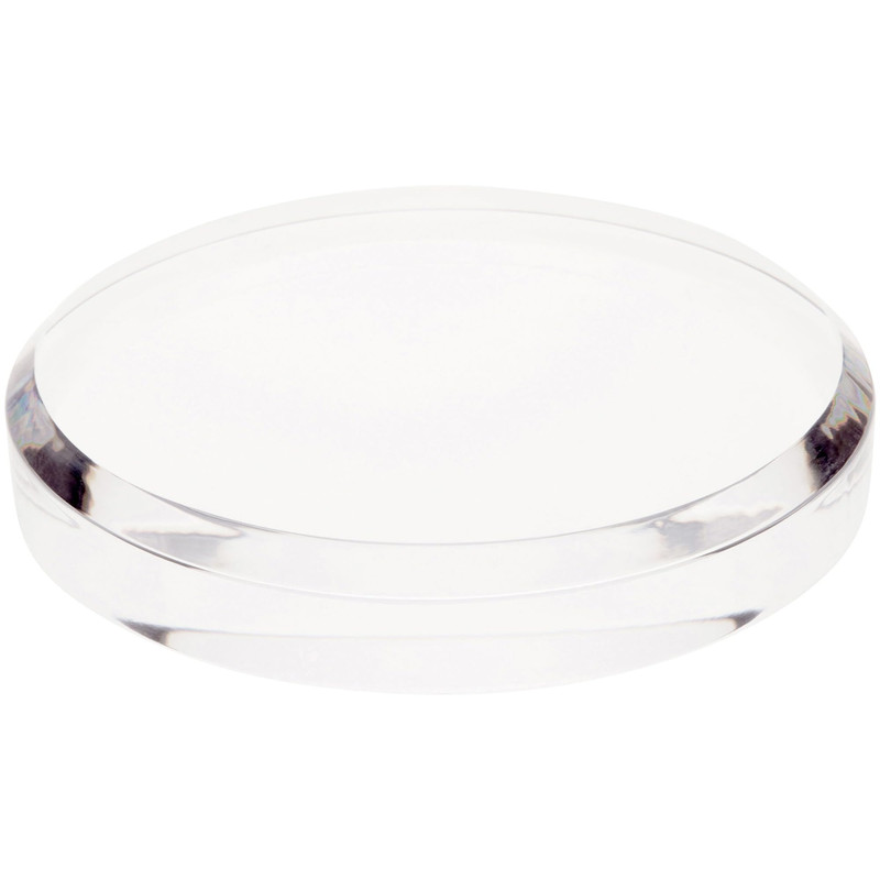 Plymor Clear Acrylic Beveled Round Display Base 6 W X 6 D X 1 H