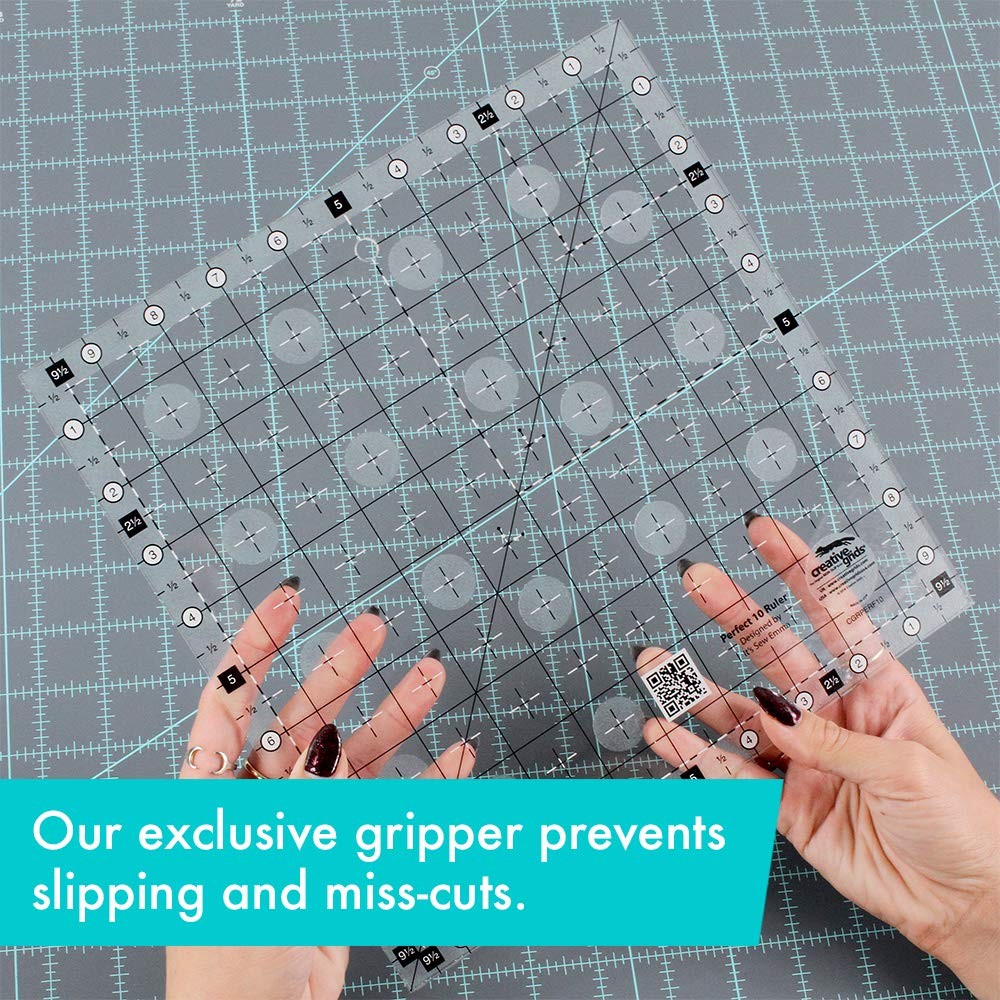 Creative Grids Perfect 10 Quilting Ruler Cgrperf10 Made In Usa 10In X 10In