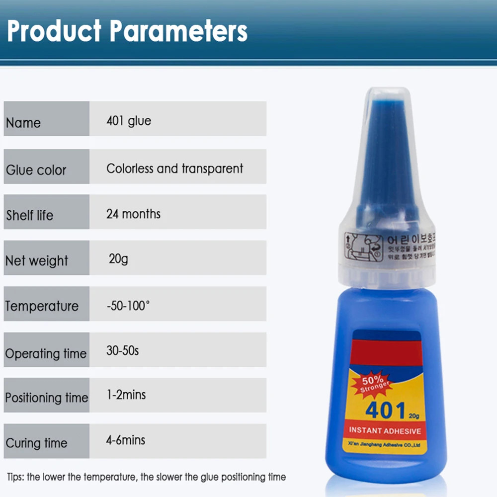 20G 401 Glue Instant Fast Adhesive 20ML Bottle Stronger Super Glue Multi-Purpose