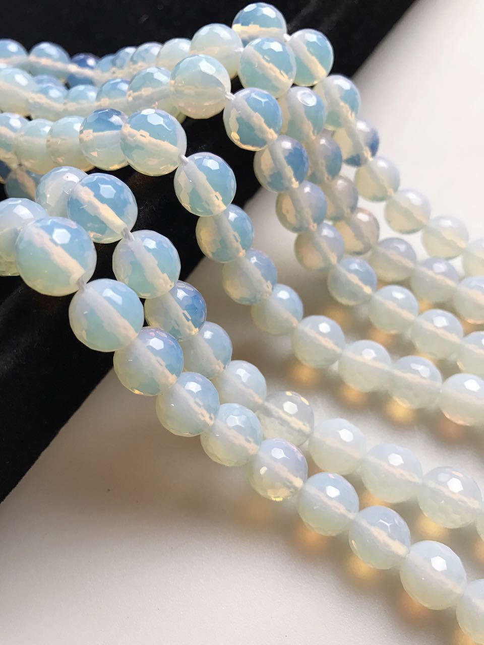 Opalite Faceted Round Beads Size 4mm 6mm 8mm 10mm 12mm 15.5″ Strand