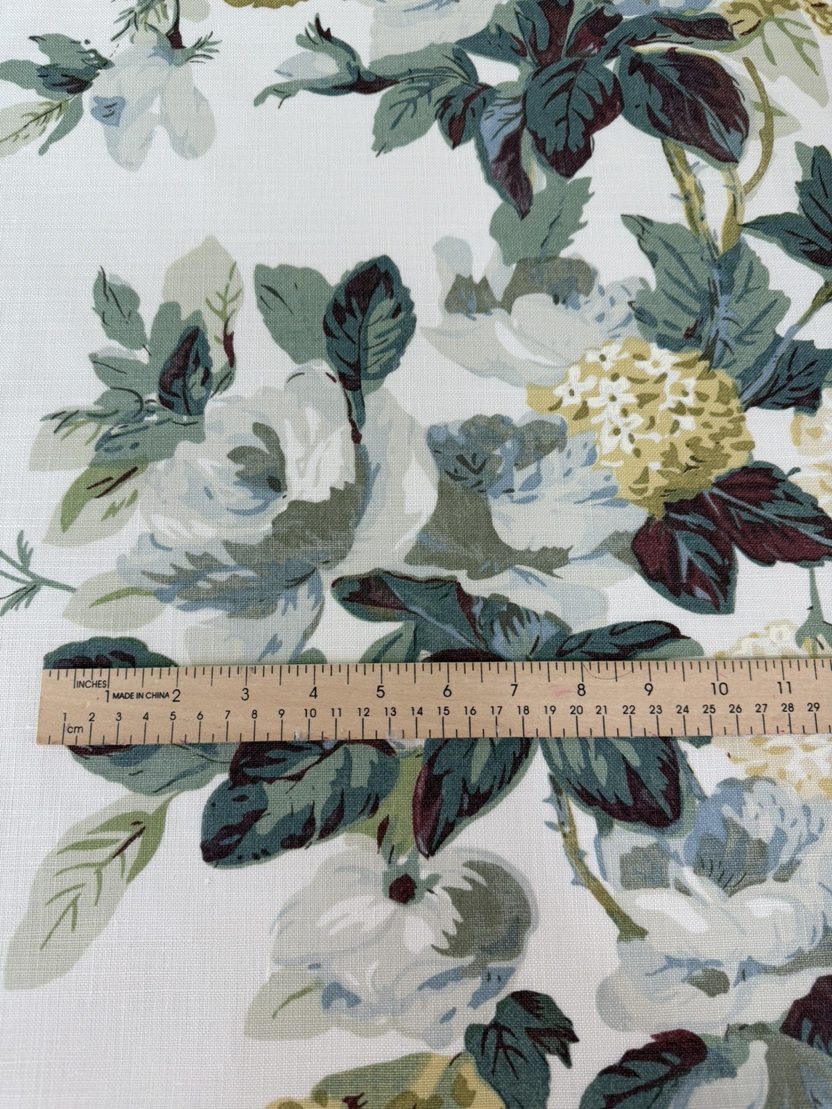 Cowtan & Tout Rose and Hydrangea linen fabric 2.75 yards