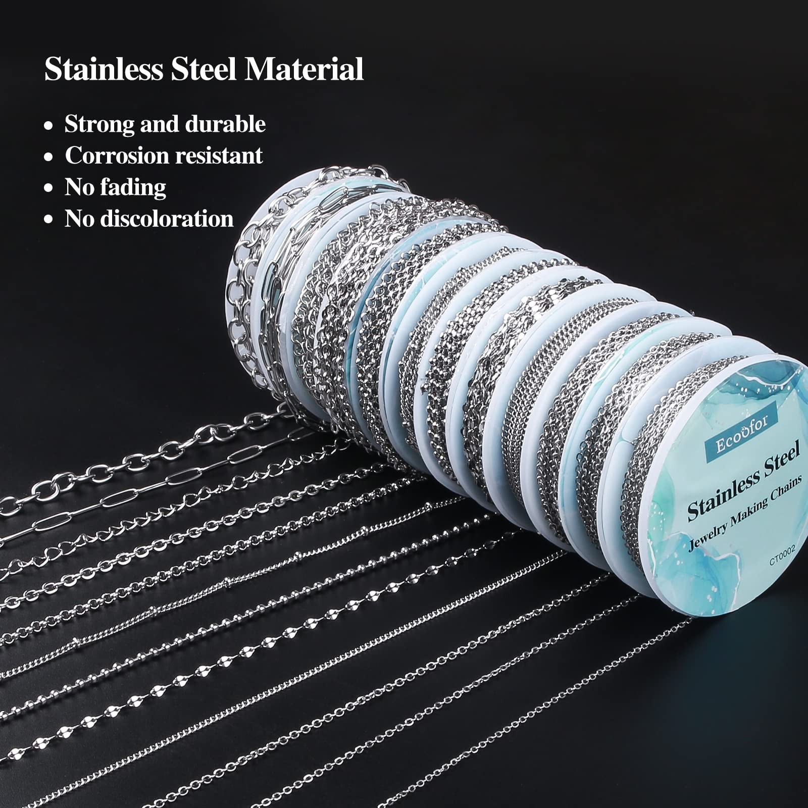 Jewelry Making Necklace Chain – 95.1ft Stainless Steel DIY Chains & Accessories