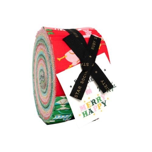 Merry Happy Jelly Roll® RS3097JR Ruby Star Precut 100% cotton fabric quilt strip