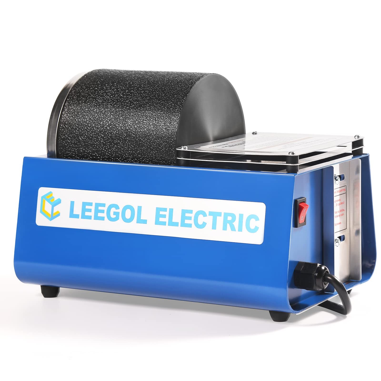 Leegol Electric Rock Tumbler Machine – Single Drum 3LB 3LB, Blue