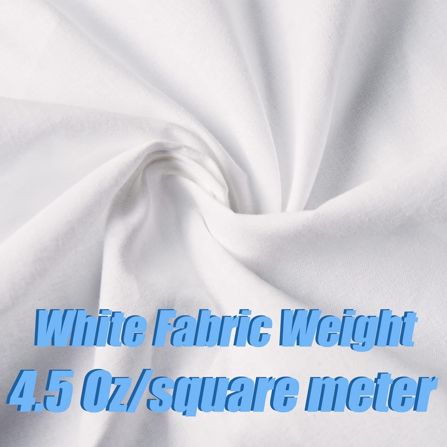 Luxurious 5 Yards of Soft White Cotton – Perfect for Quilting and Decorations