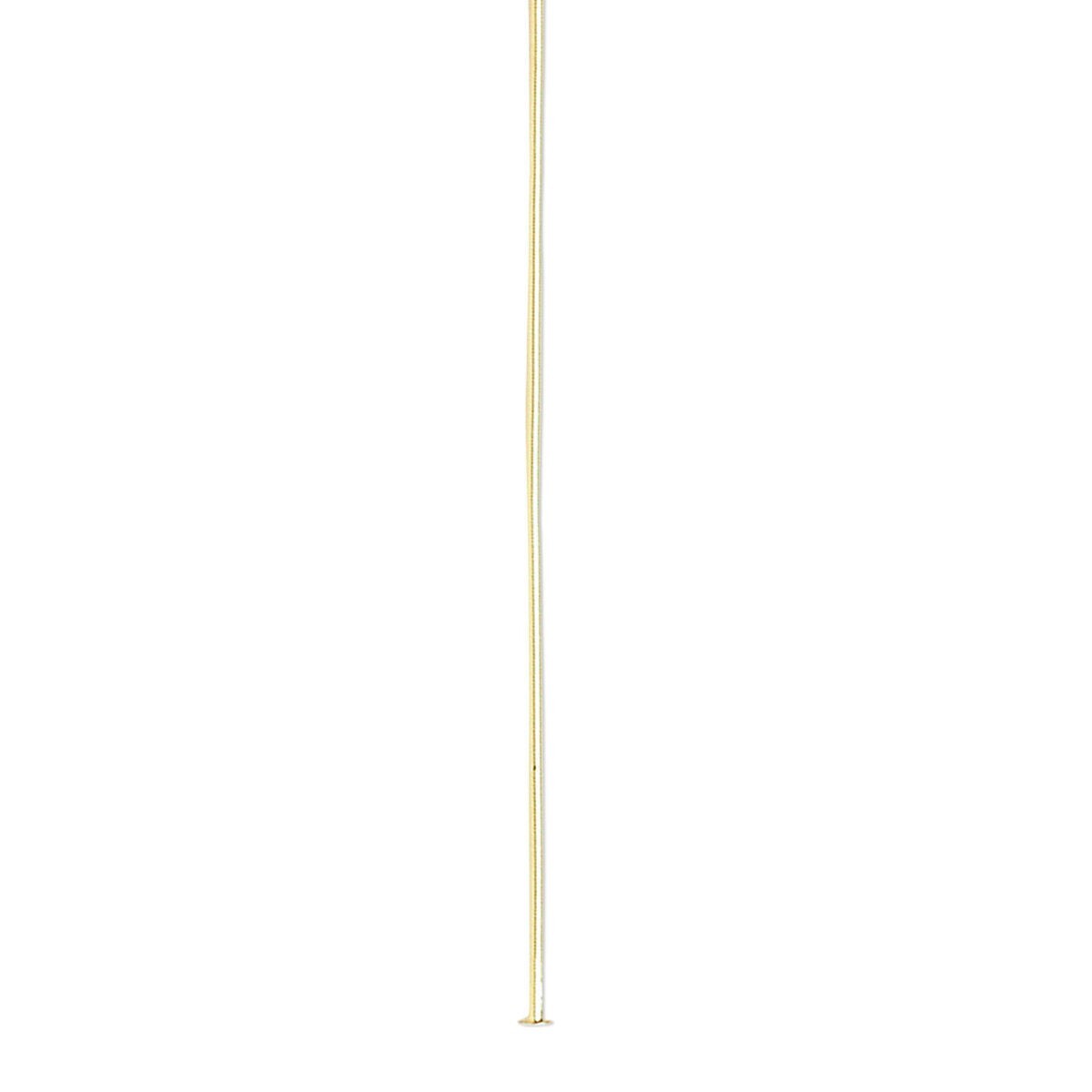 Head Pin, 100 Gold Plated Brass 2″ Long 24 Gauge (.020 Inch) Standard Head Pins
