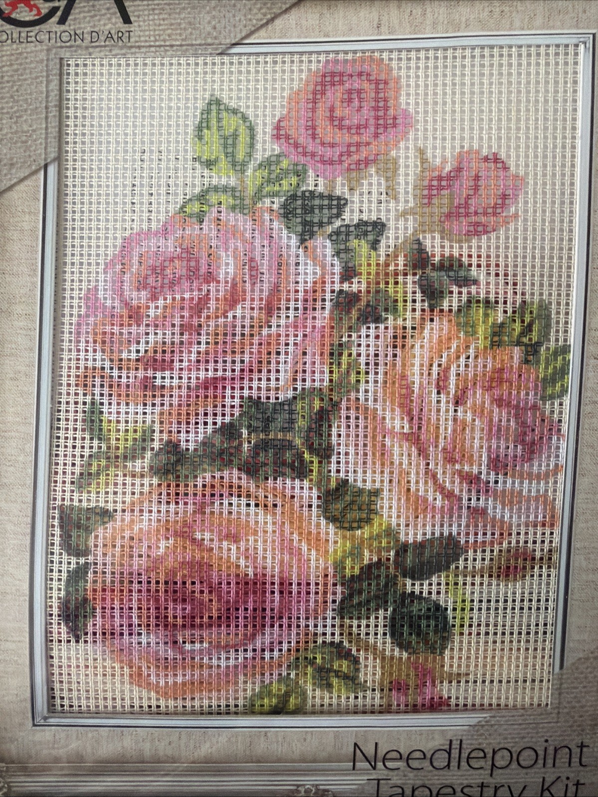 Printed needlepoint tapestry Gobelin kit With Floss Needle 20×25 Cm Rto