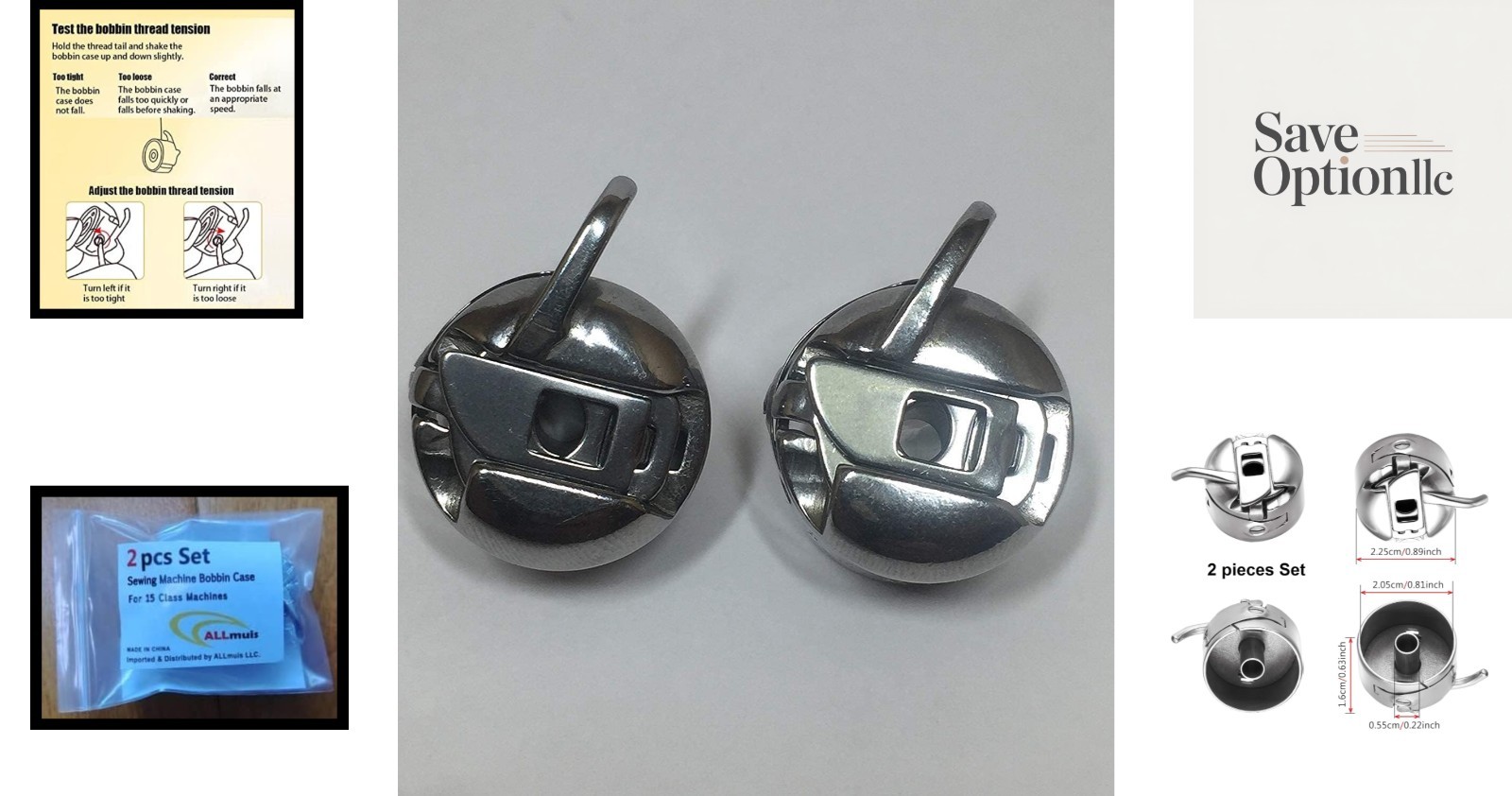 2 Durable Bobbin Cases for 15 Class Machines – Perfect for Various Brands