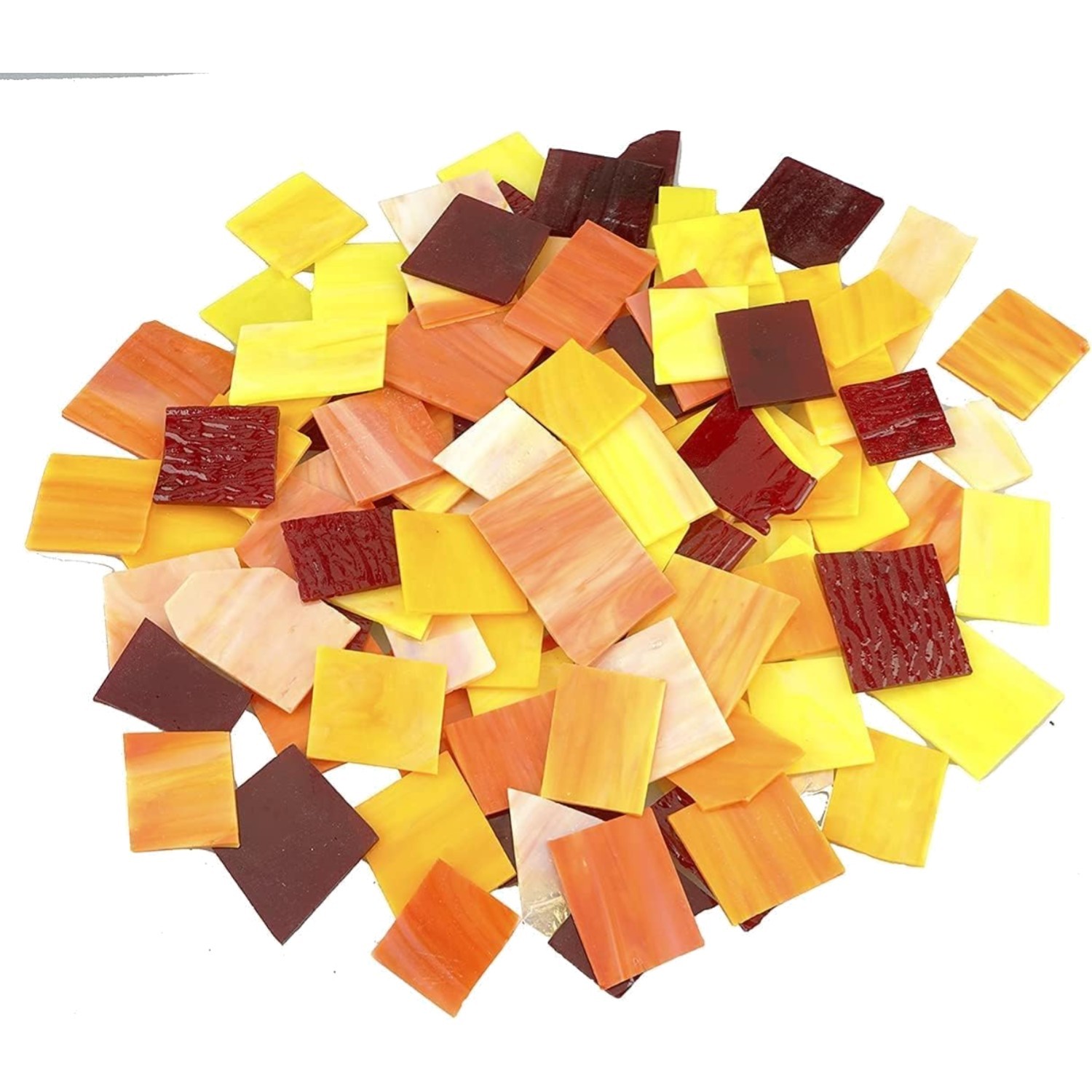 Tiffany Hand-Cut Glass Mosaic Tiles – 35oz Value Pack for Creative Projects