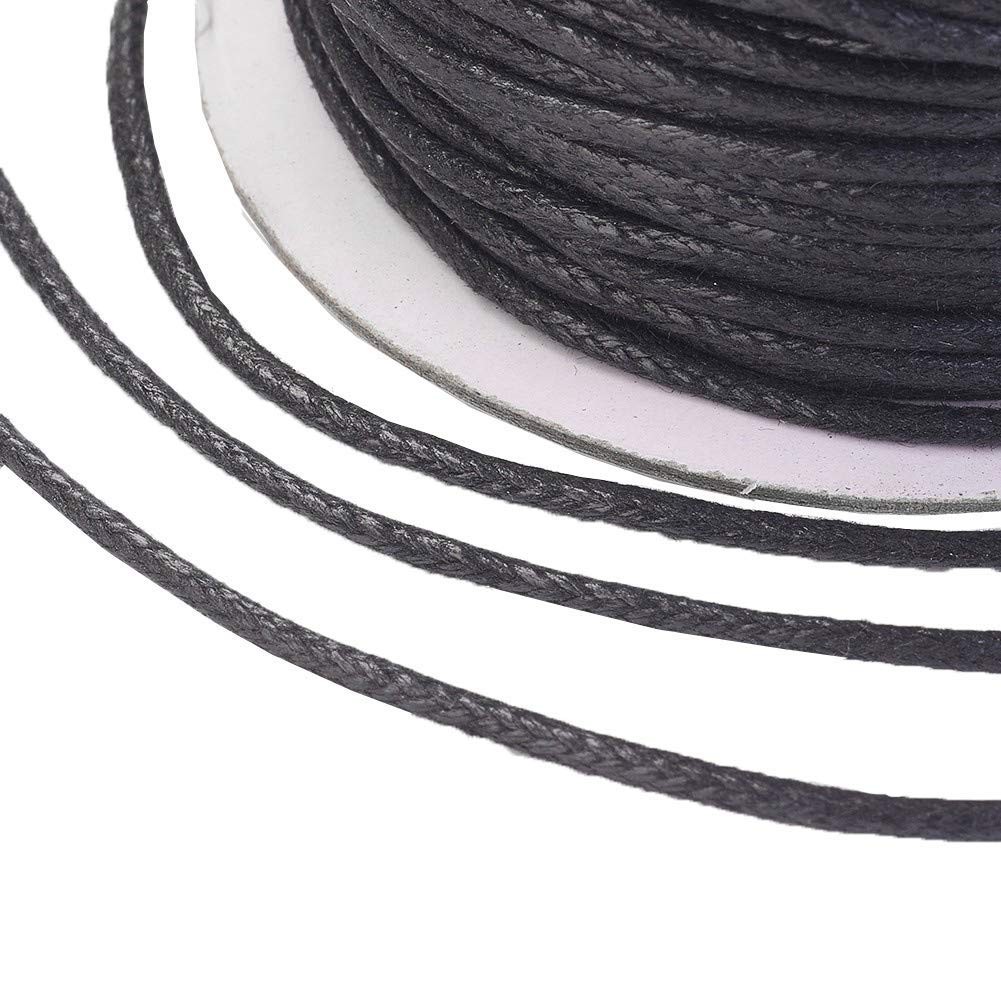 100 Yards 1.5mm Waxed Cotton Cord Macrame Bracelet Necklace Jewelry Making Wa…