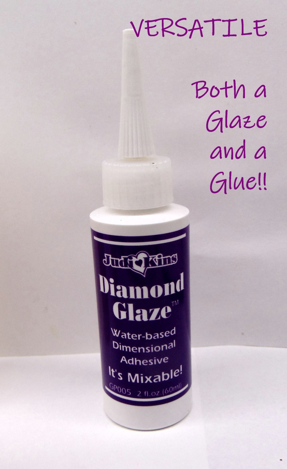 DIAMOND GLAZE Water Based Dimensional Adhesive 2 oz Clear Glass-like Finish