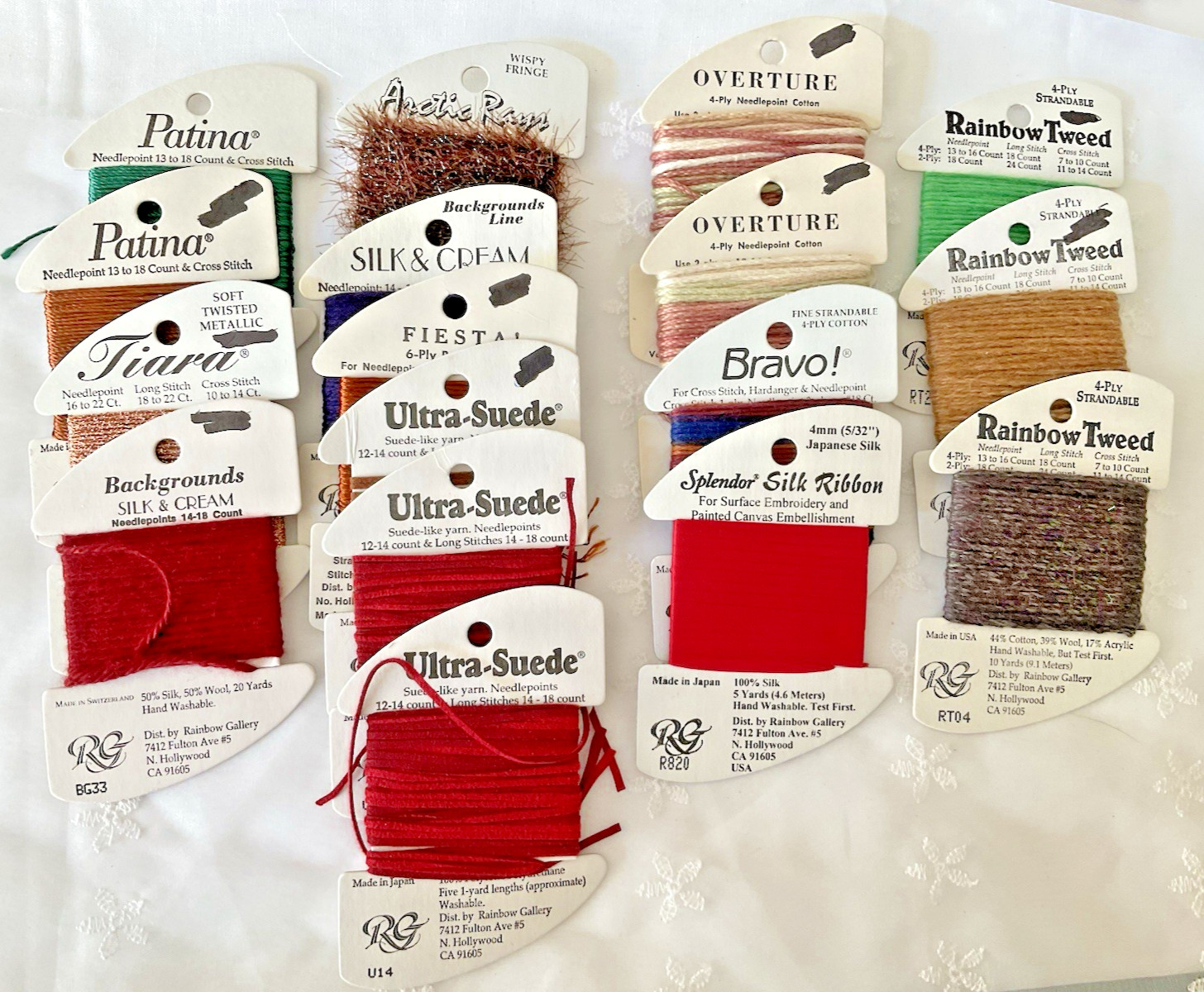 Needlepoint Embroidery Thread Lot of 17 Asst Brands Rainbow Gallery Fall Colors