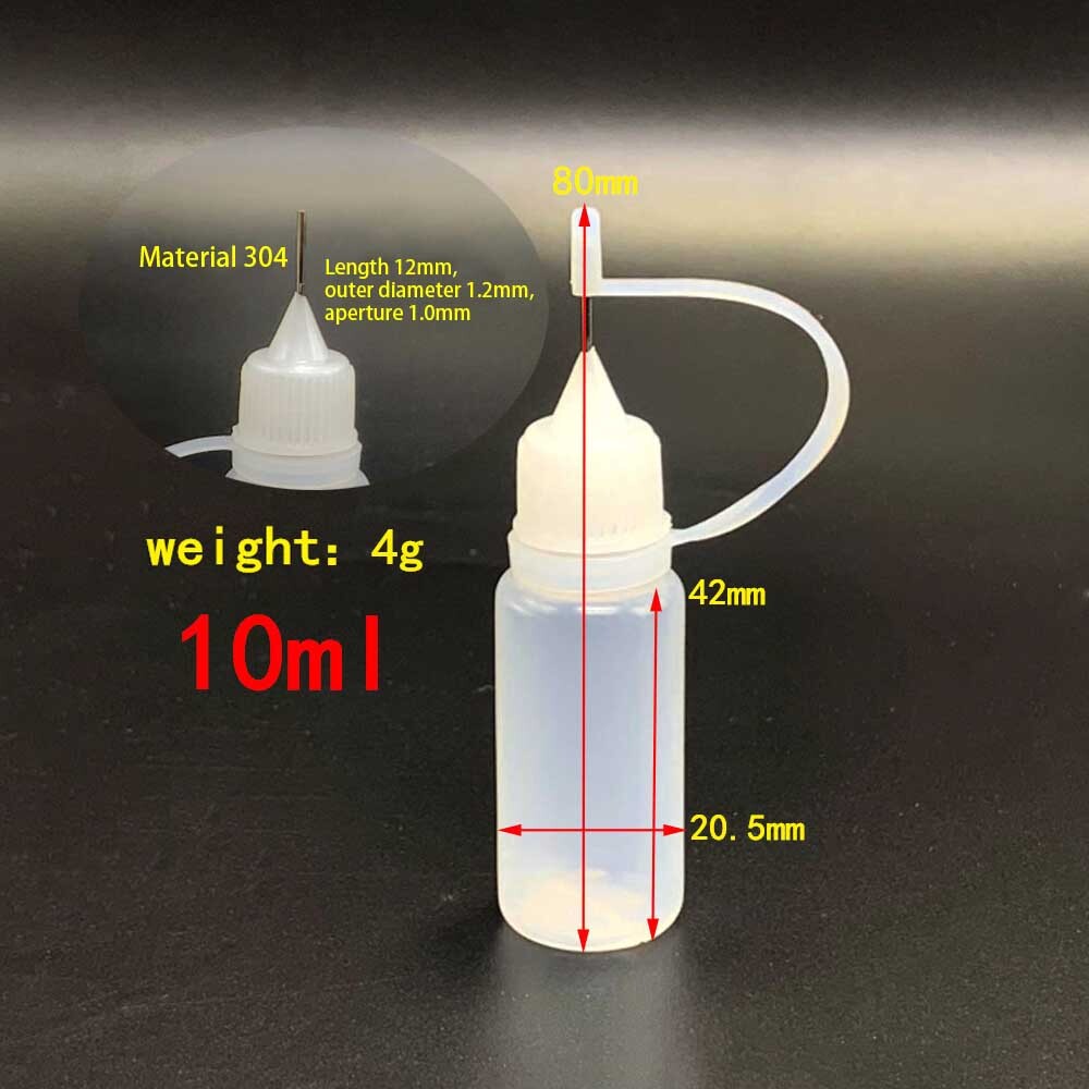 40Pcs 10ml Needle Tip Glue Bottle Dropper Plastic Bottles_ for DIY Painting