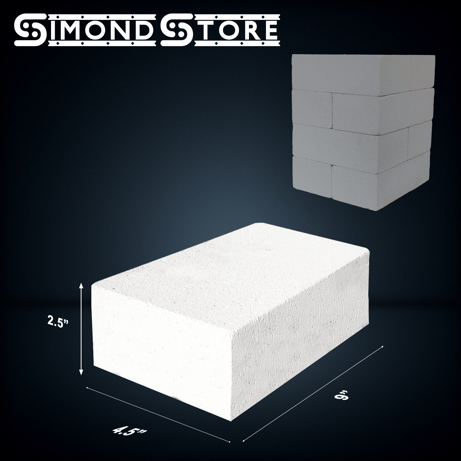9×4.5×2.5″ Insulating Firebrick IFB 2500F Pack of 8 Fire Brick