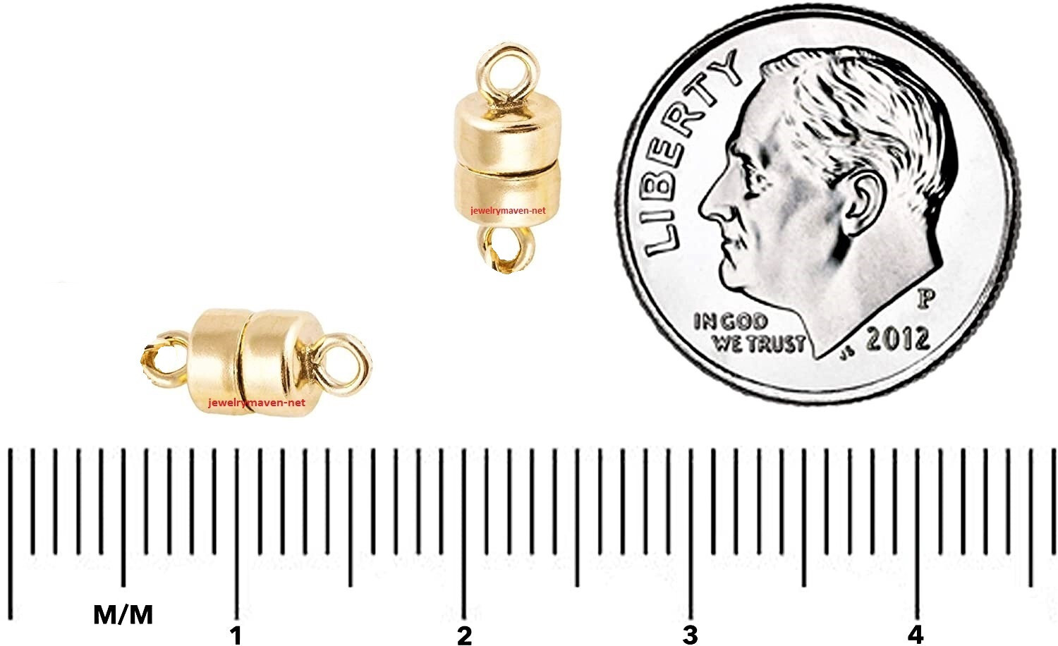 4.5mm 14k MAGNETIC CLASP TINY Converter Extender Yellow SOLID Gold USA MADE