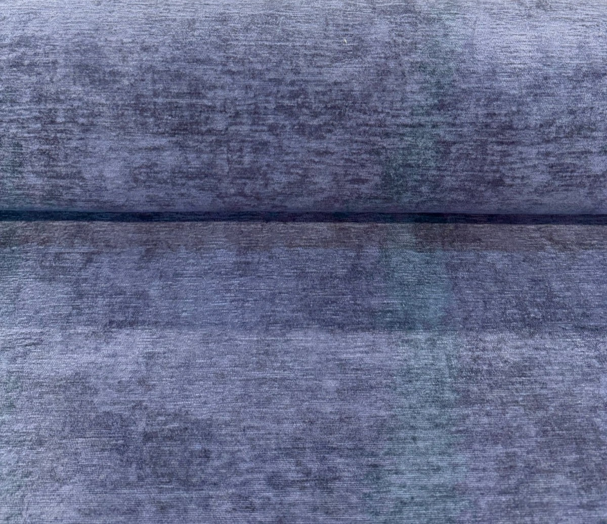 Empire Faint Navy Blue Lush Upholstery Soft Chenille Fabric By The Yard