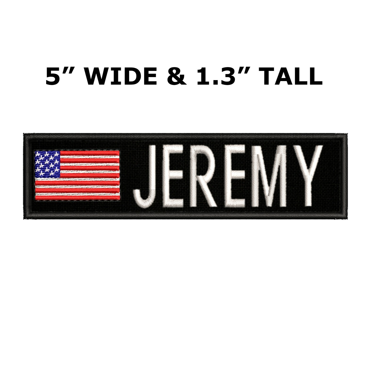 Custom Embroidered Name Tag Hook Patch Motorcycle Biker Patches 5″ x 1.3″ (B)