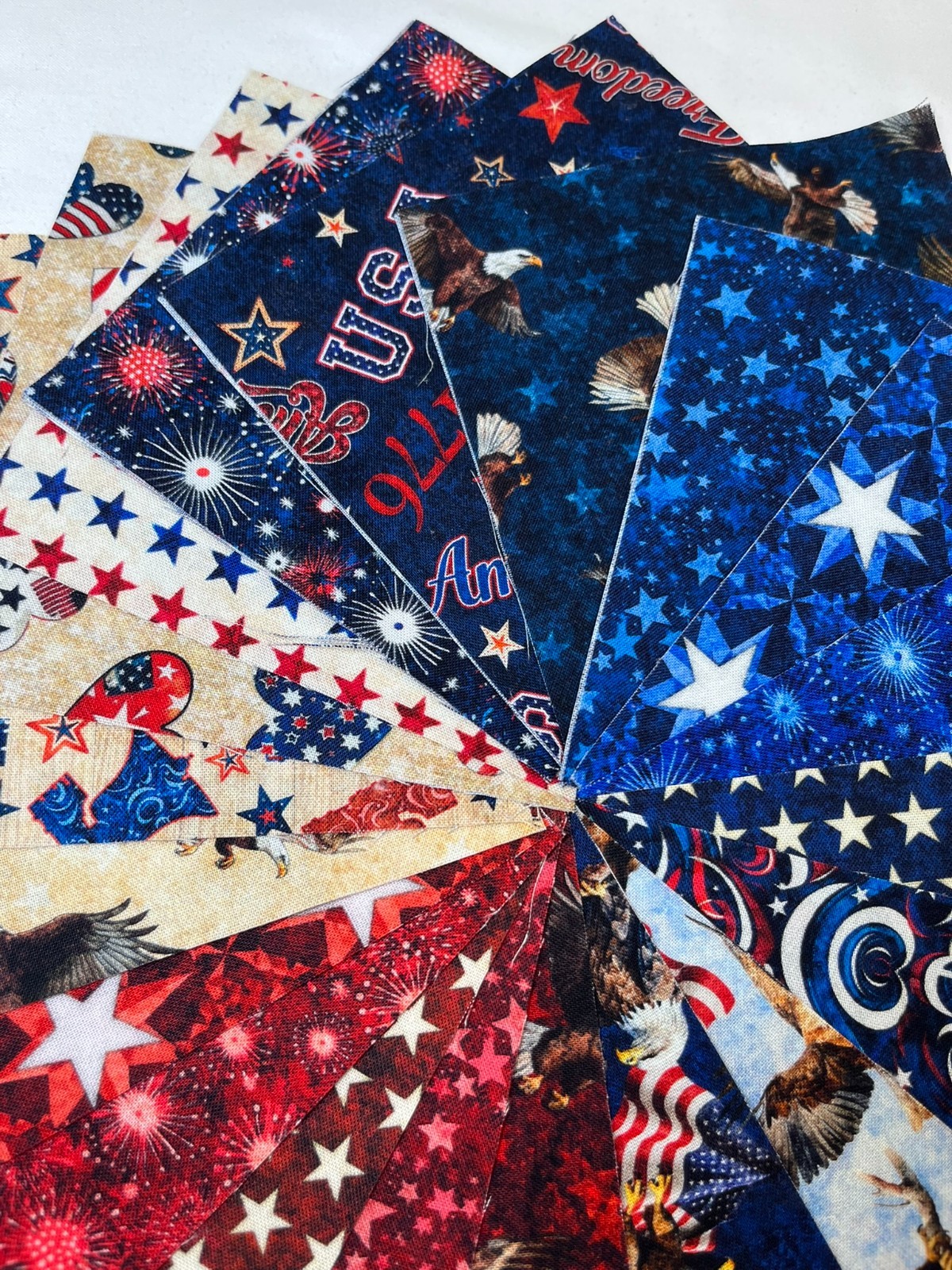 American Freedom ~ 42 5″ Squares ~ QOV, Patriotic Fabric