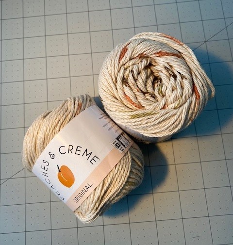 #27 Lot of 2 Peaches n Cream Yarn 190 yds 4 oz Total 100% Cotton Oasis
