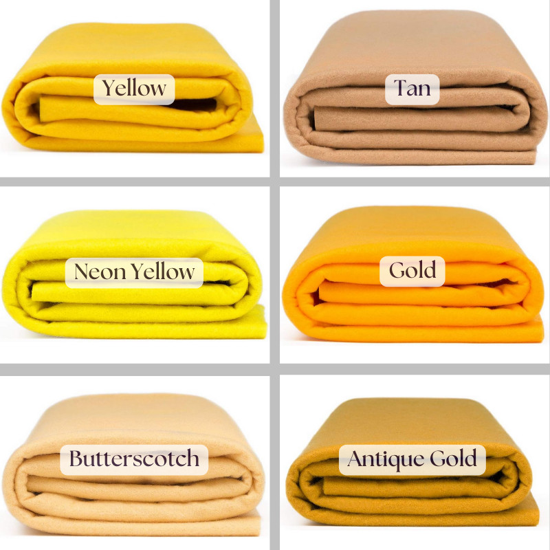 Acrylic Felt Fabric by Yard – 72″ Wide 1.6mm Thick Soft Durable Craft Material