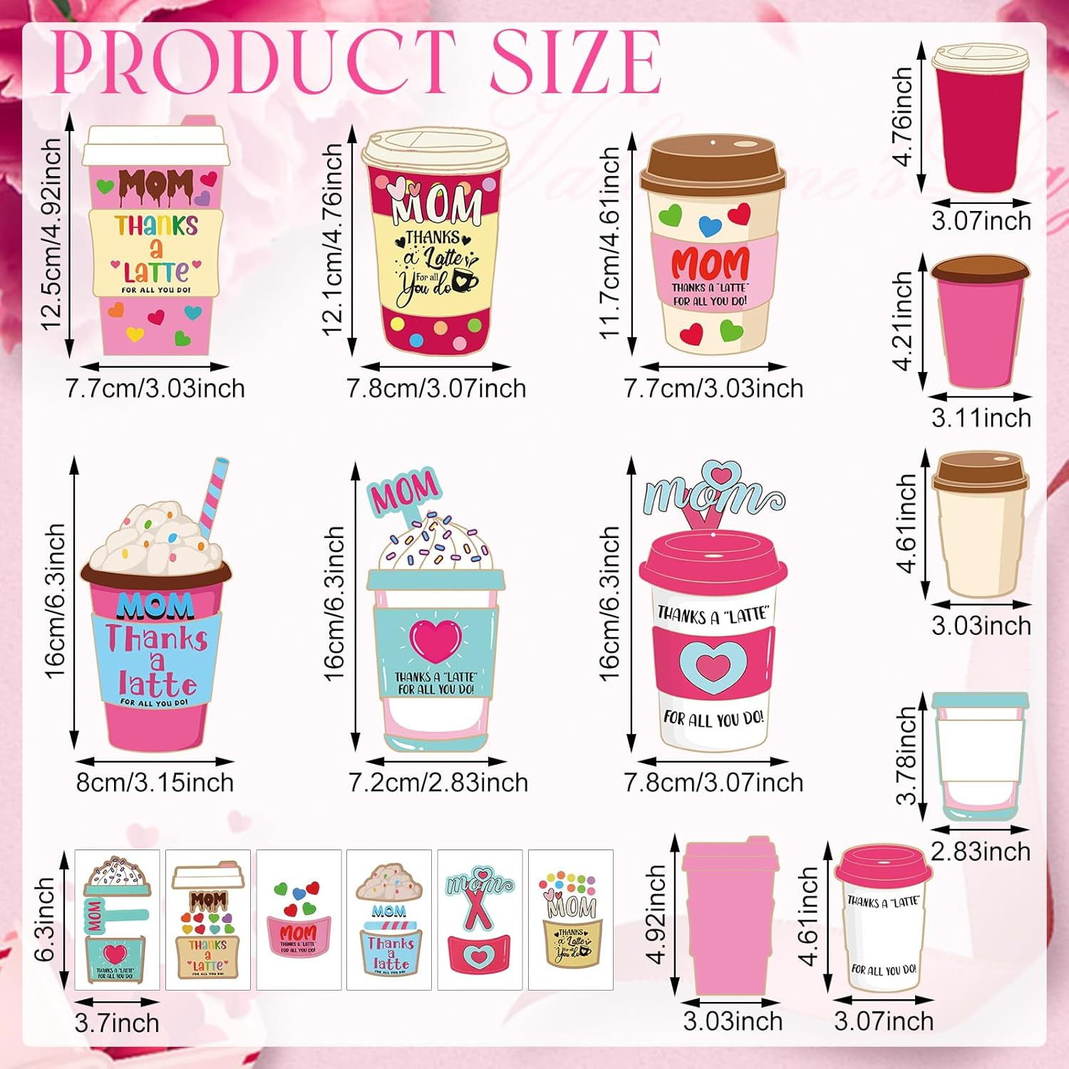 30 Sets Mother’S Day Craft for Kids Mom Thanks a Latte DIY Crafts Gift Make Your