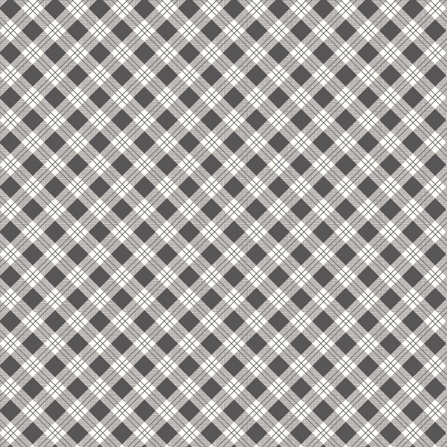Bee Plaid by Lori Holt – Scarecrow Steel – 1/2 yd Quilters Weight Cotton