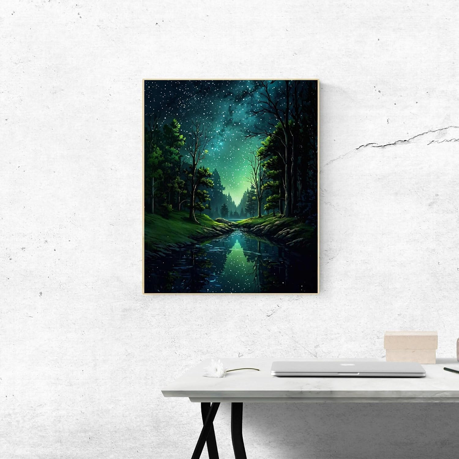 Ldazao Starry Night Paint by Numbers Kit for Adults Beginner Forest Adult Paint