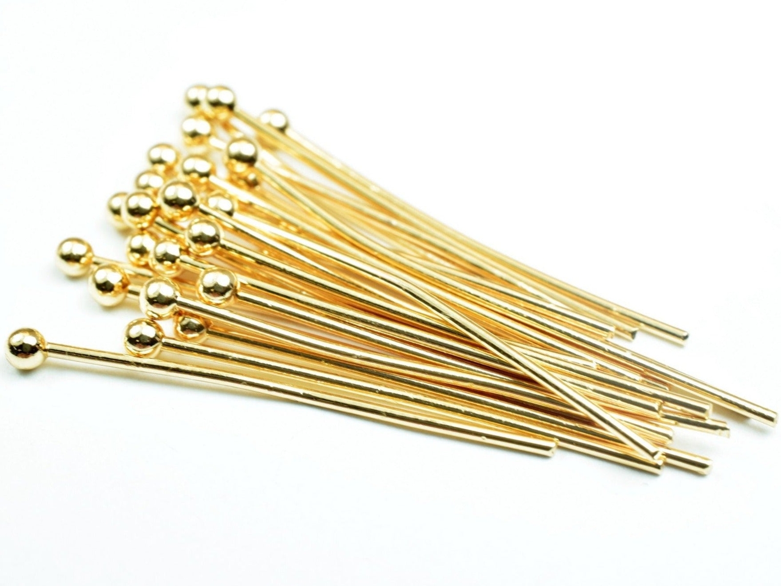 Round Head Pin Gold Filled EP 18k/14K from 1/2 inch to 3 1/2 inch findings