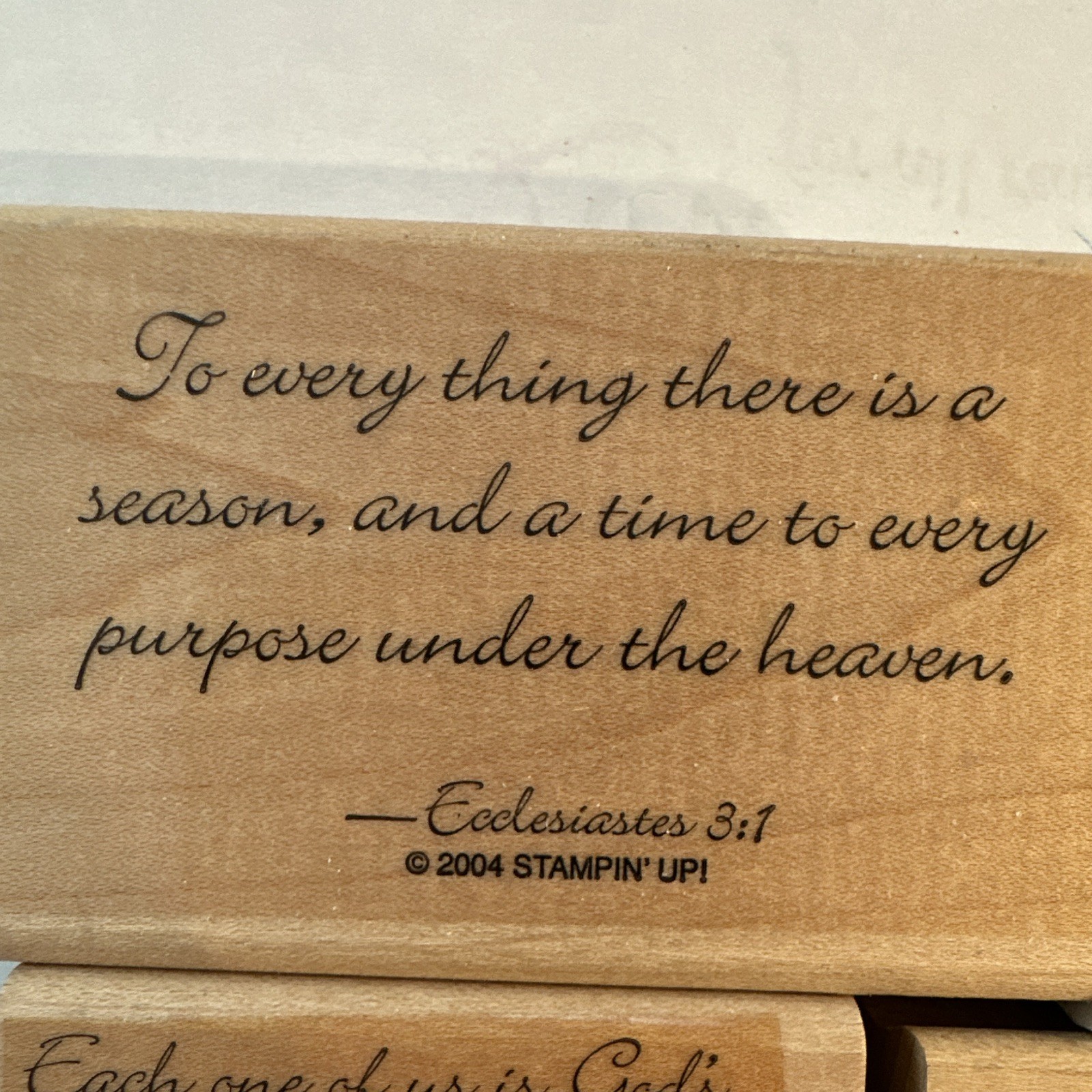 Stampin’ Up! Religious Sentiment Scripture Quotes Wood-Mounted Rubber Stamp Set