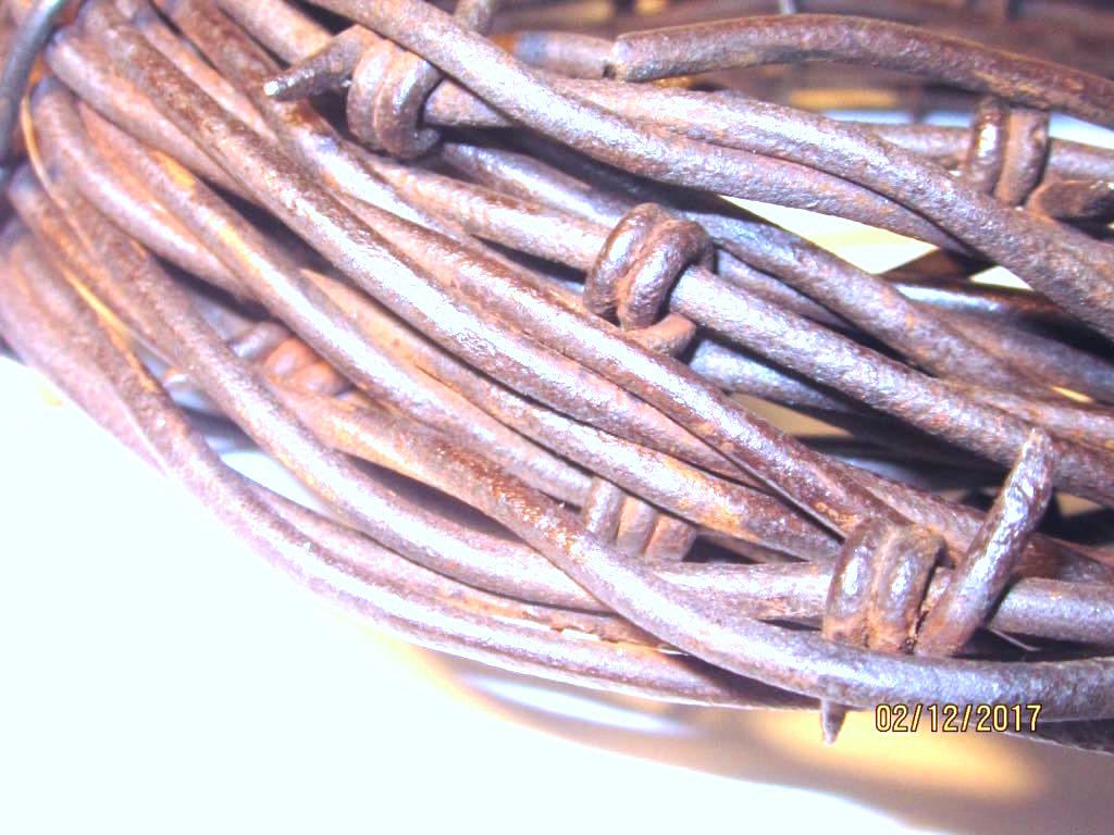 Rusty Barbed Wire Cowboy Western Decor Craft Metal U-Choose Feet 2, 5, 10, 25