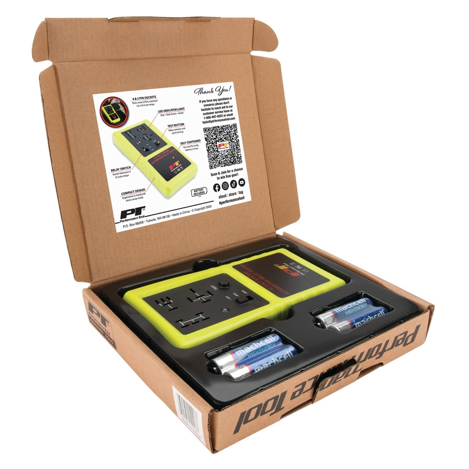 Performance Tool 3009 Compact Cordless Automotive Relay Tester For 12 Volt 4