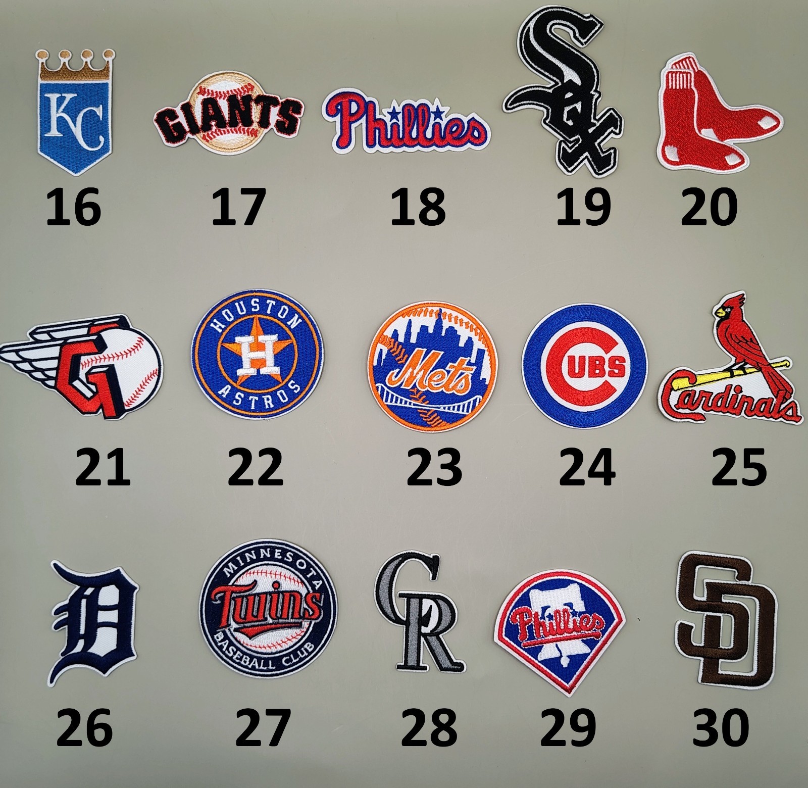 Pro Baseball Team PREMIUM Thick Iron On Patch Embroidered Hat Jacket Applique